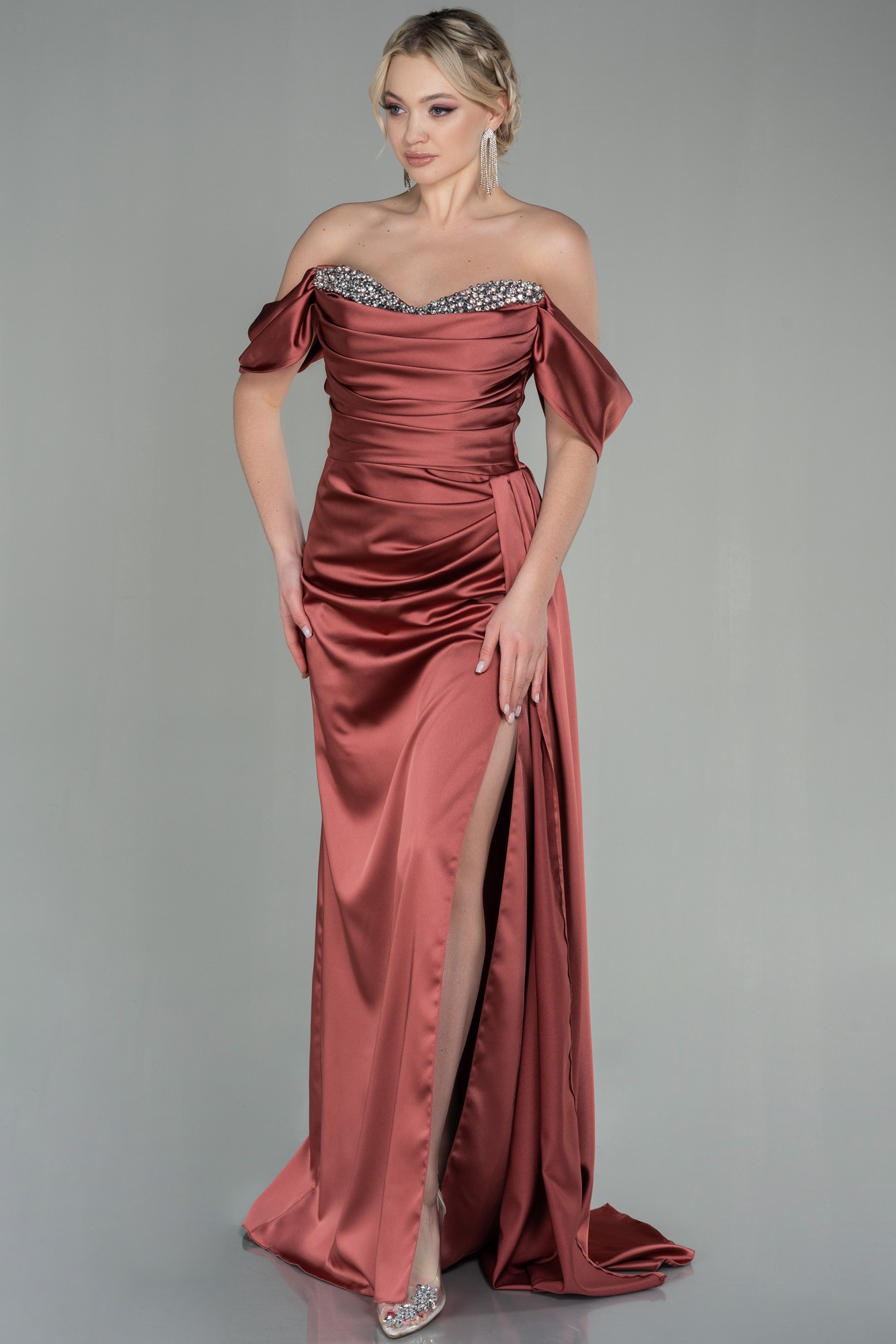 Long Satin Evening Dress ABU2661