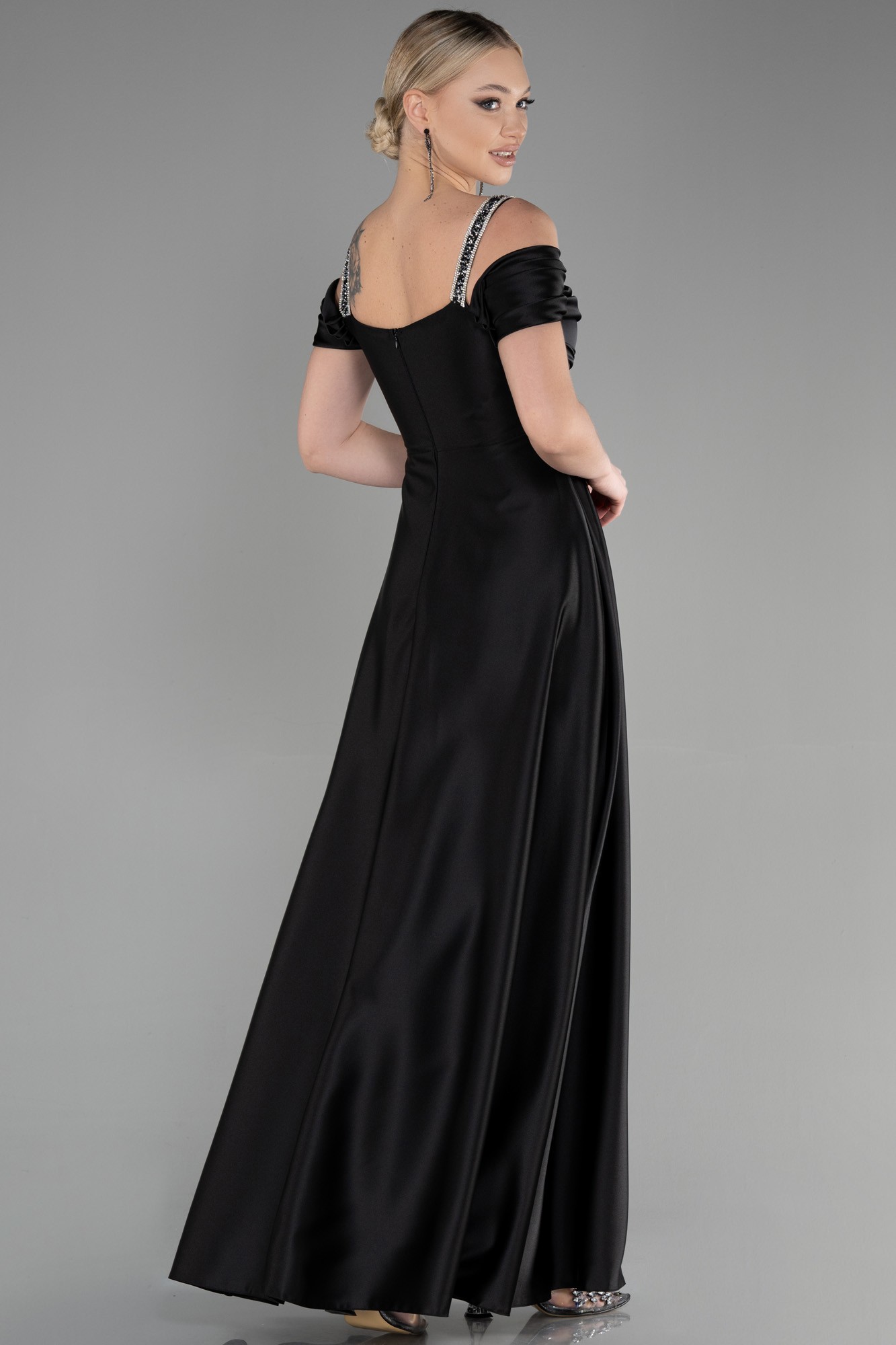 Long Satin Plus Size Evening Dress ABU3277