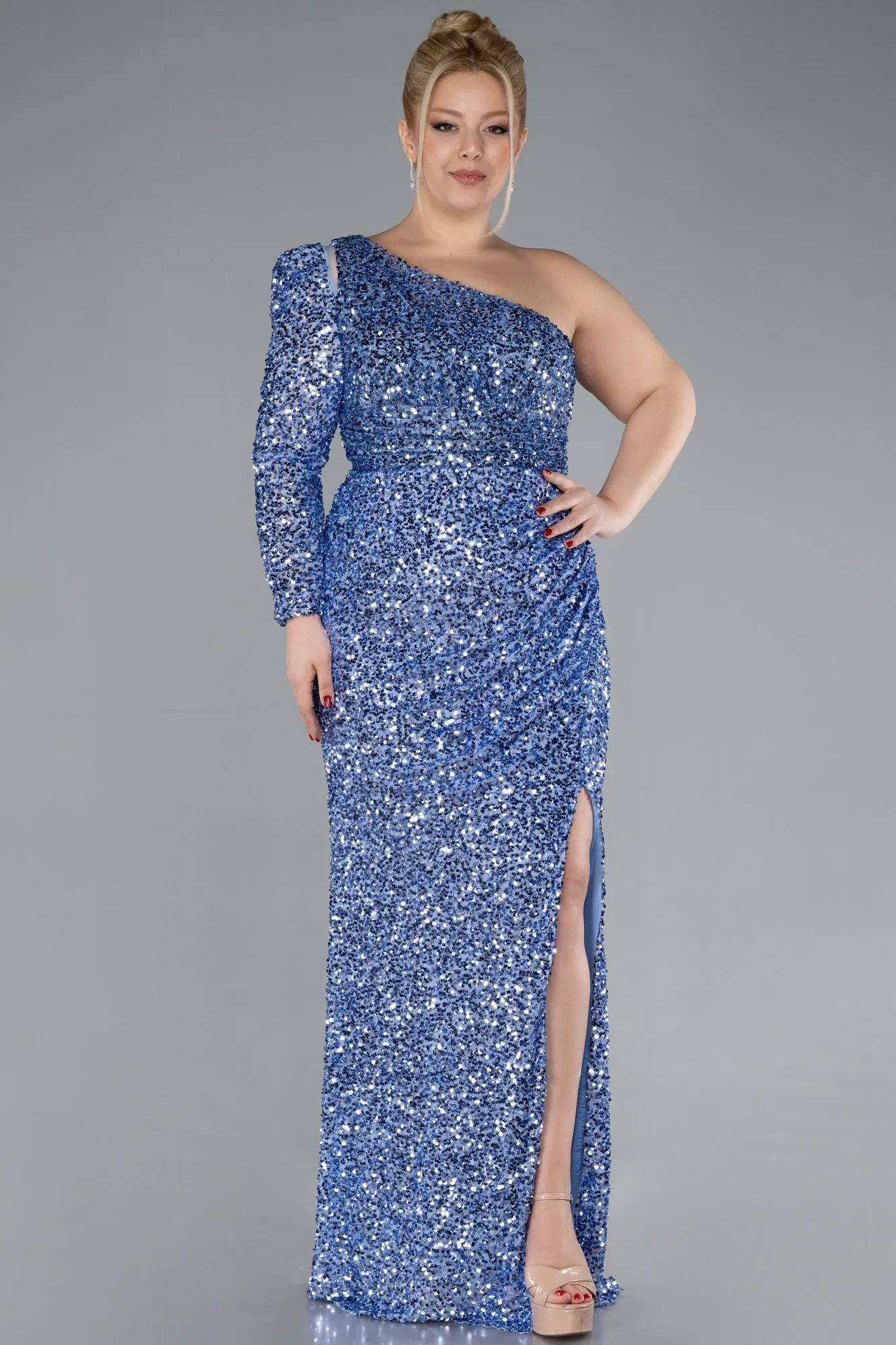 Long Plus Size Engagement Dress ABU4404