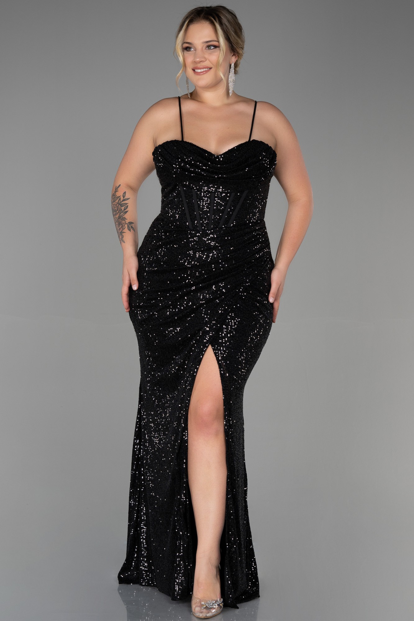 Long Scaly Plus Size Evening Dress ABU3322