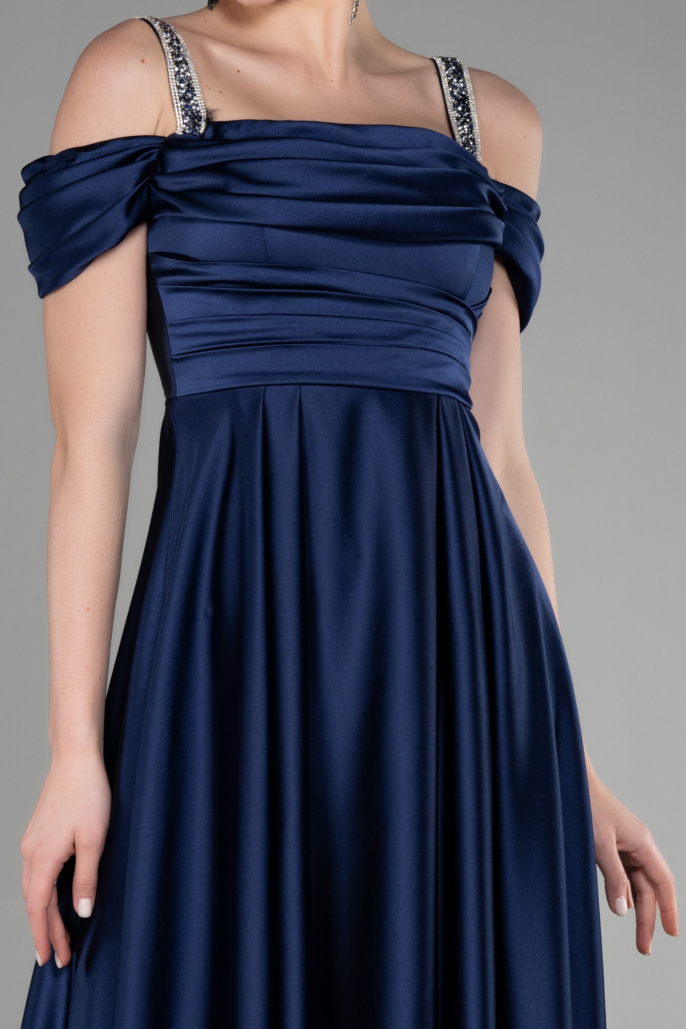 Long Satin Plus Size Evening Dress ABU3277