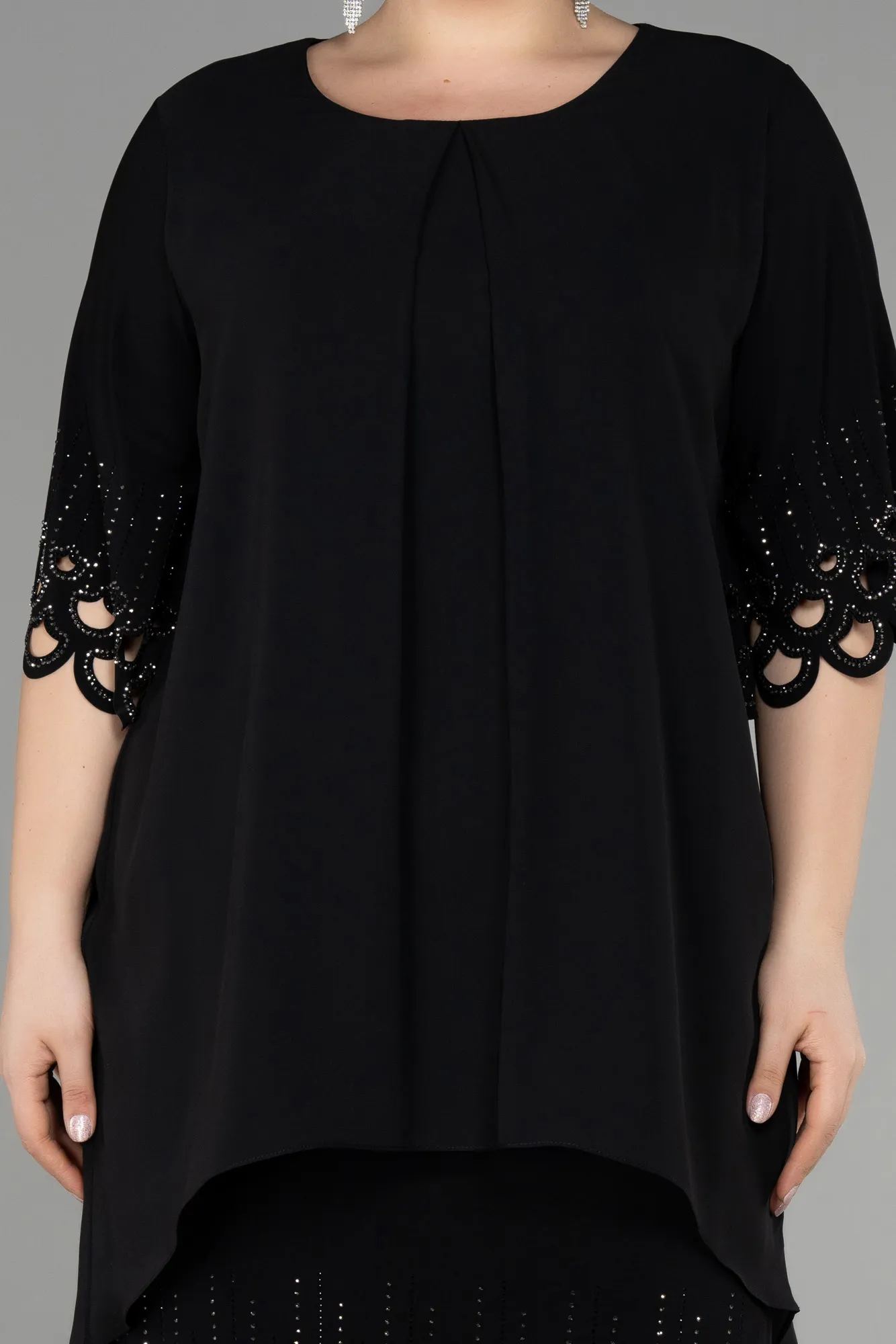 Midi Chiffon Plus Size Cocktail Dress ABK1943