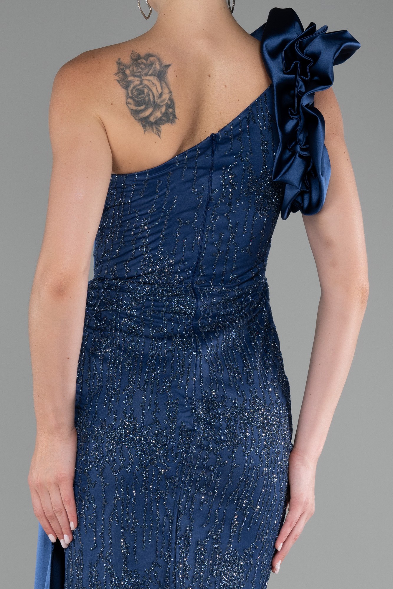 One Shoulder Glitter Long Evening Gown ABU4059