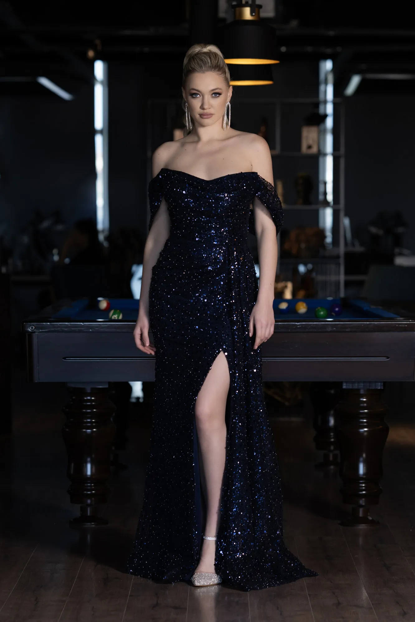 Long Scaly Evening Dress ABU3577