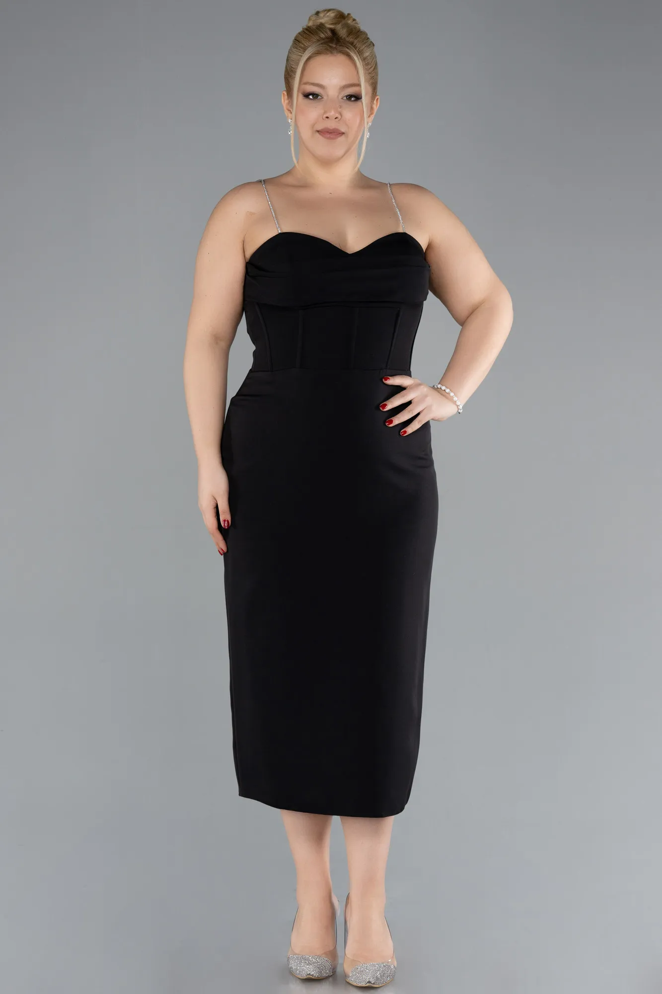 Midi Plus Size Cocktail Dress ABK2178