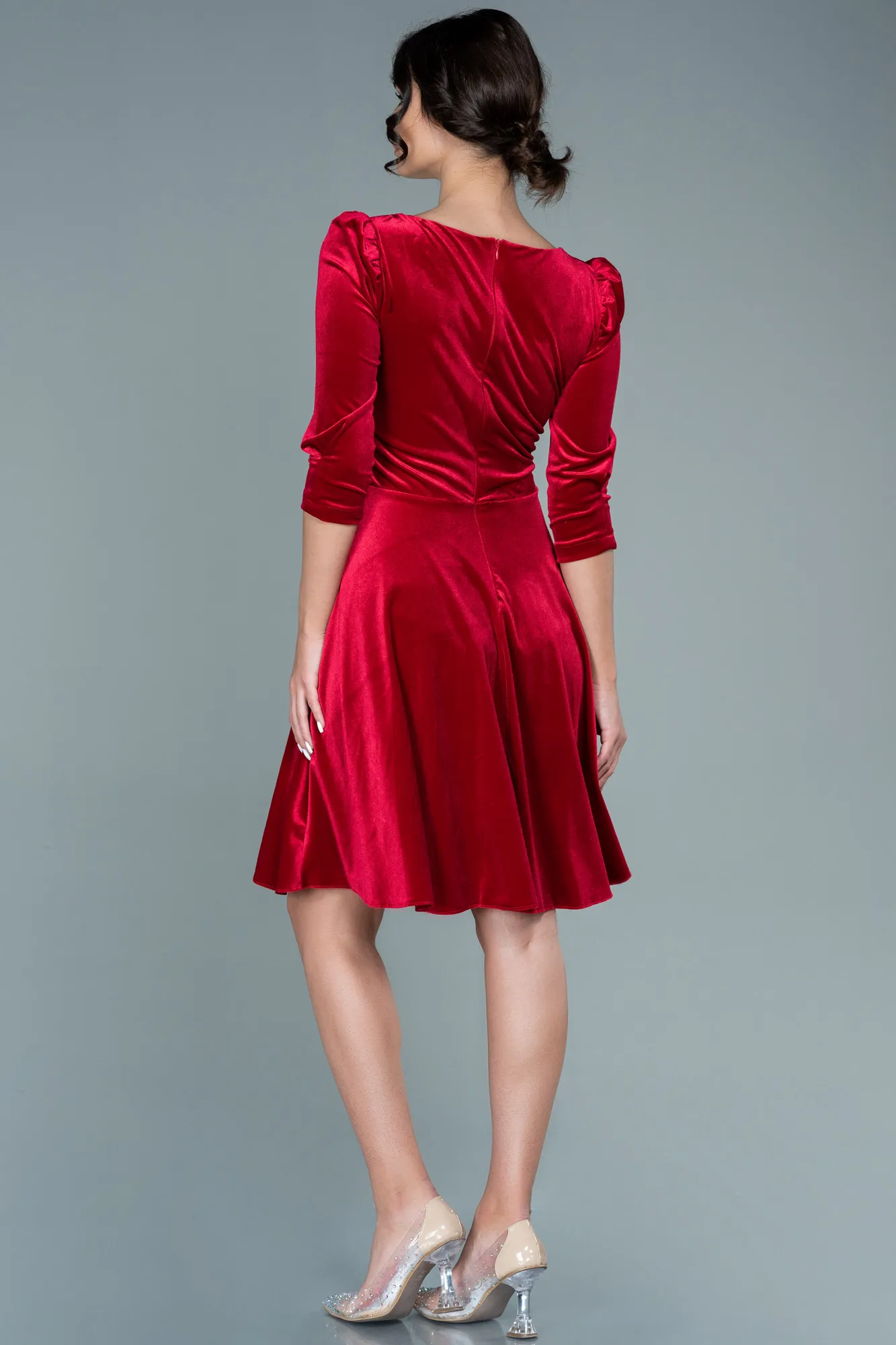 Short Velvet Invitation Dress ABK1514