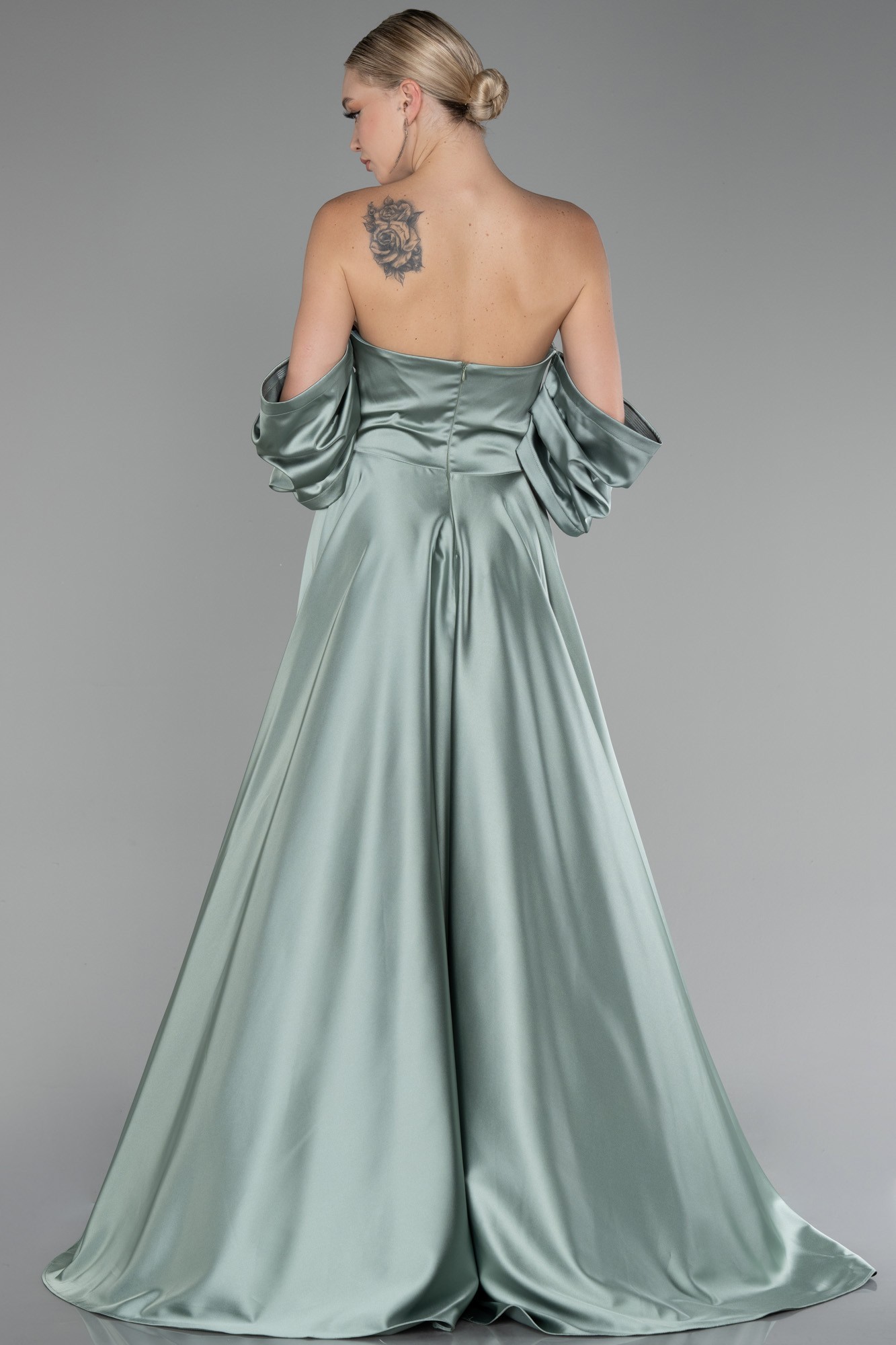 Strapless Long Satin Prom Gown ABU4132