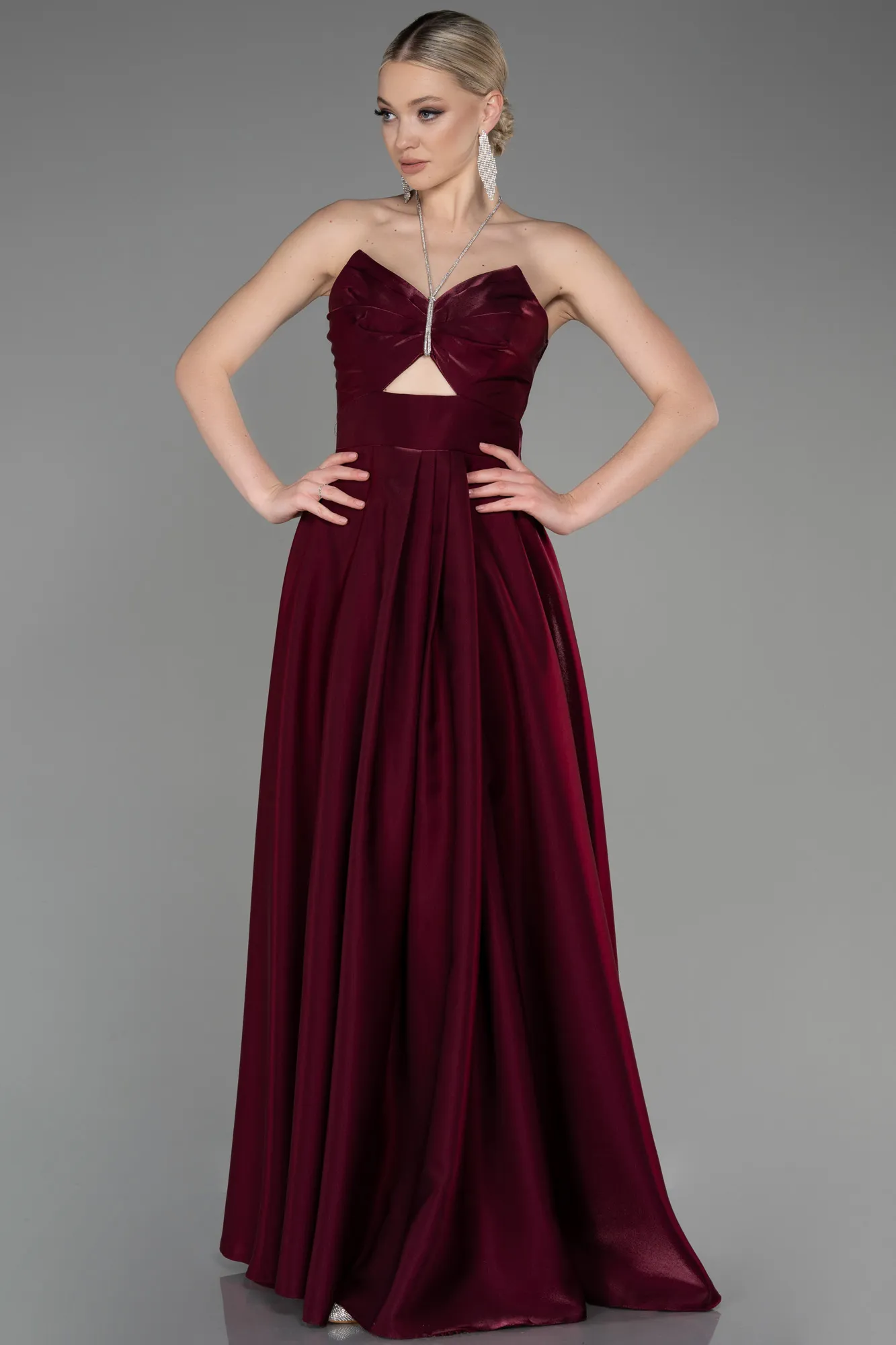 Long Satin Evening Dress ABU3755