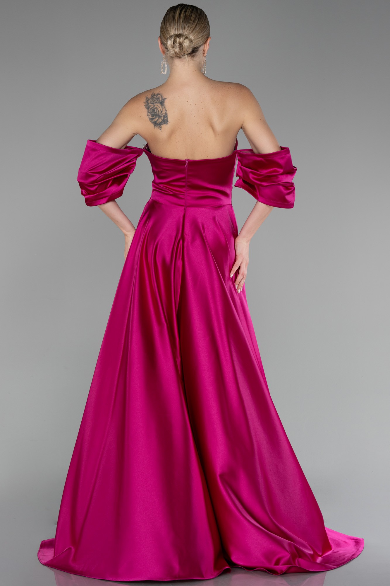 Strapless Long Satin Prom Gown ABU4132