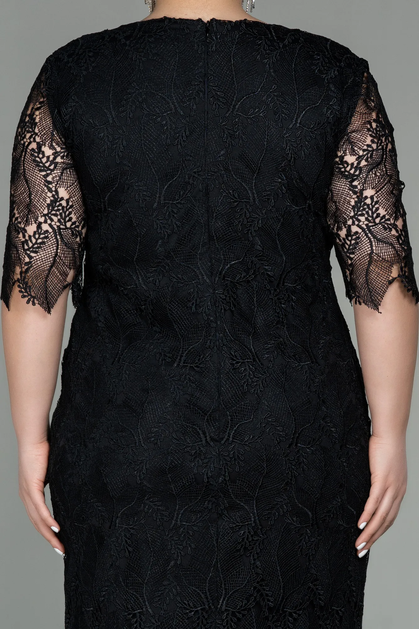 Midi Dantelle Plus Size Evening Dress ABK1623