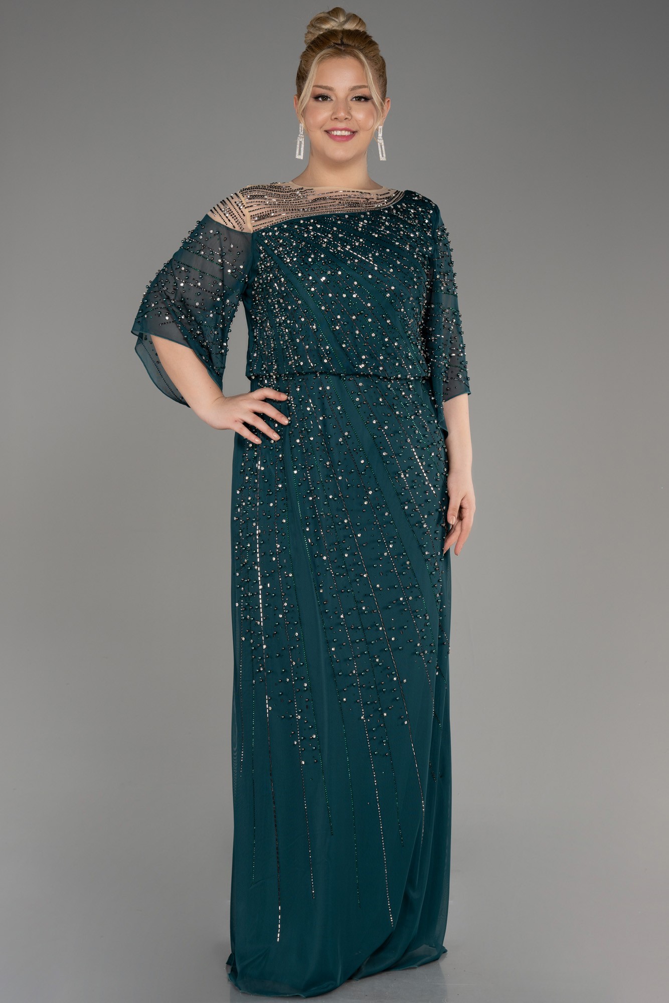 Long Plus Size Engagement Dress ABU3650
