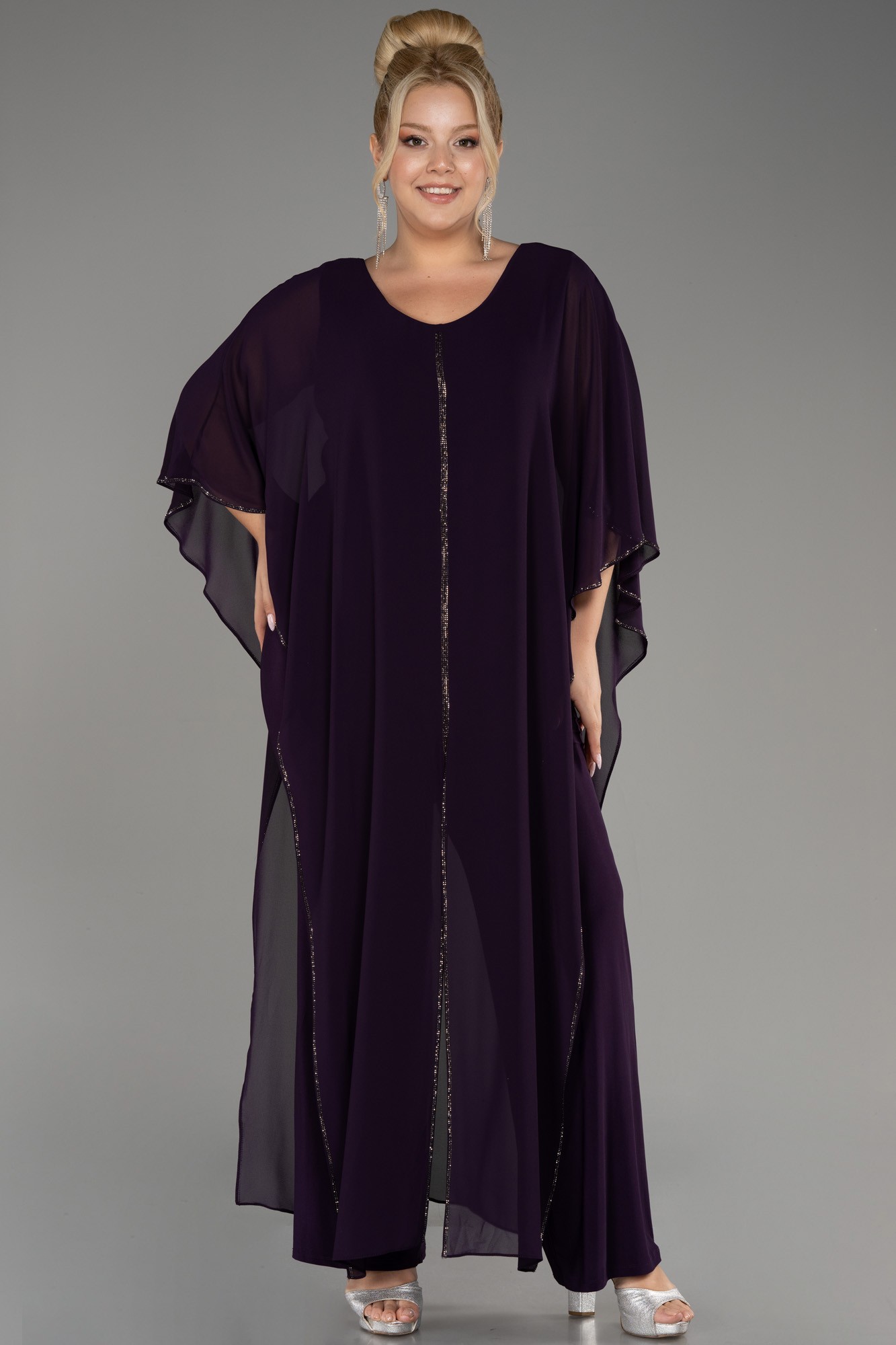 Chiffon Plus Size Cocktail Dress ABT112