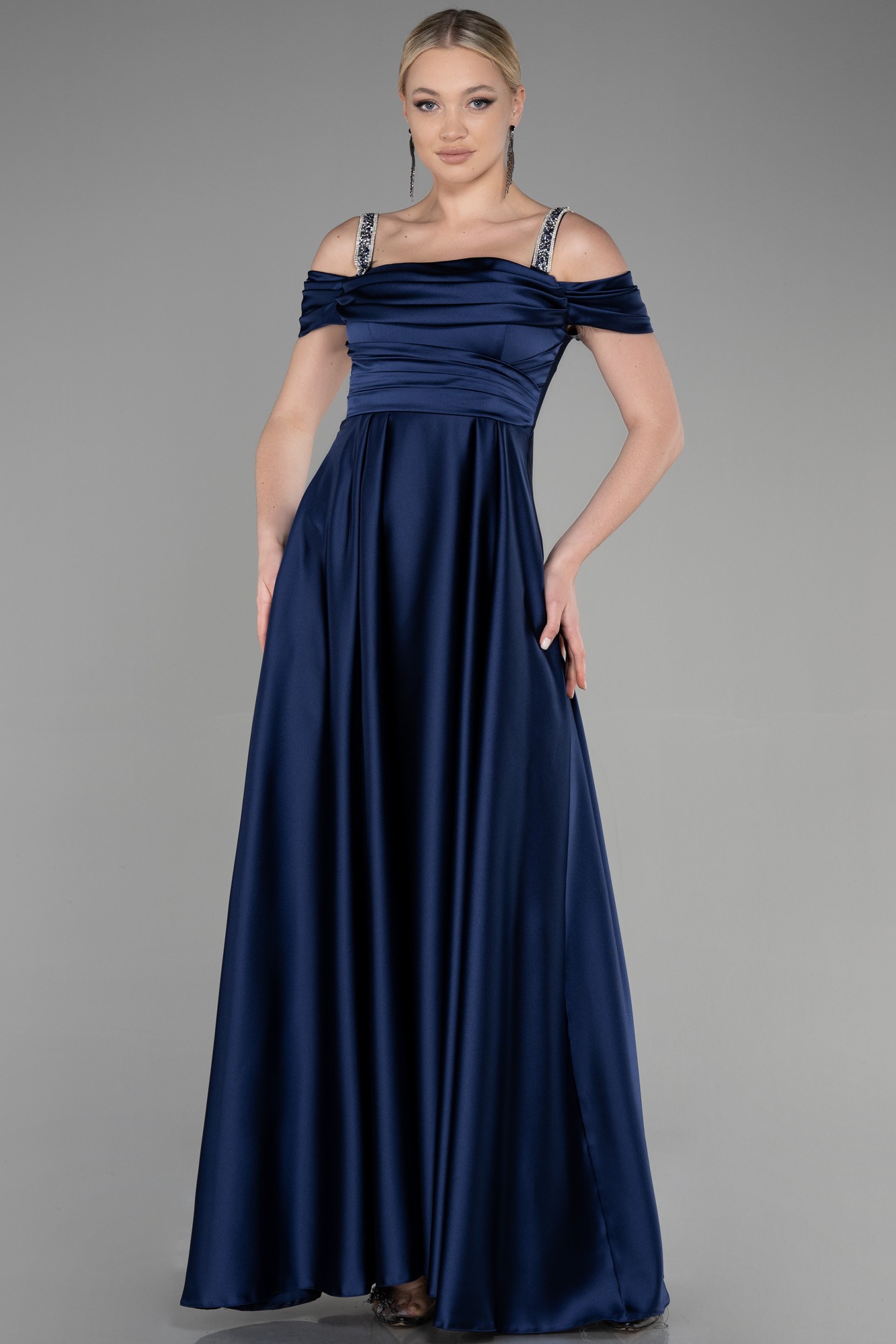 Long Satin Plus Size Evening Dress ABU3277