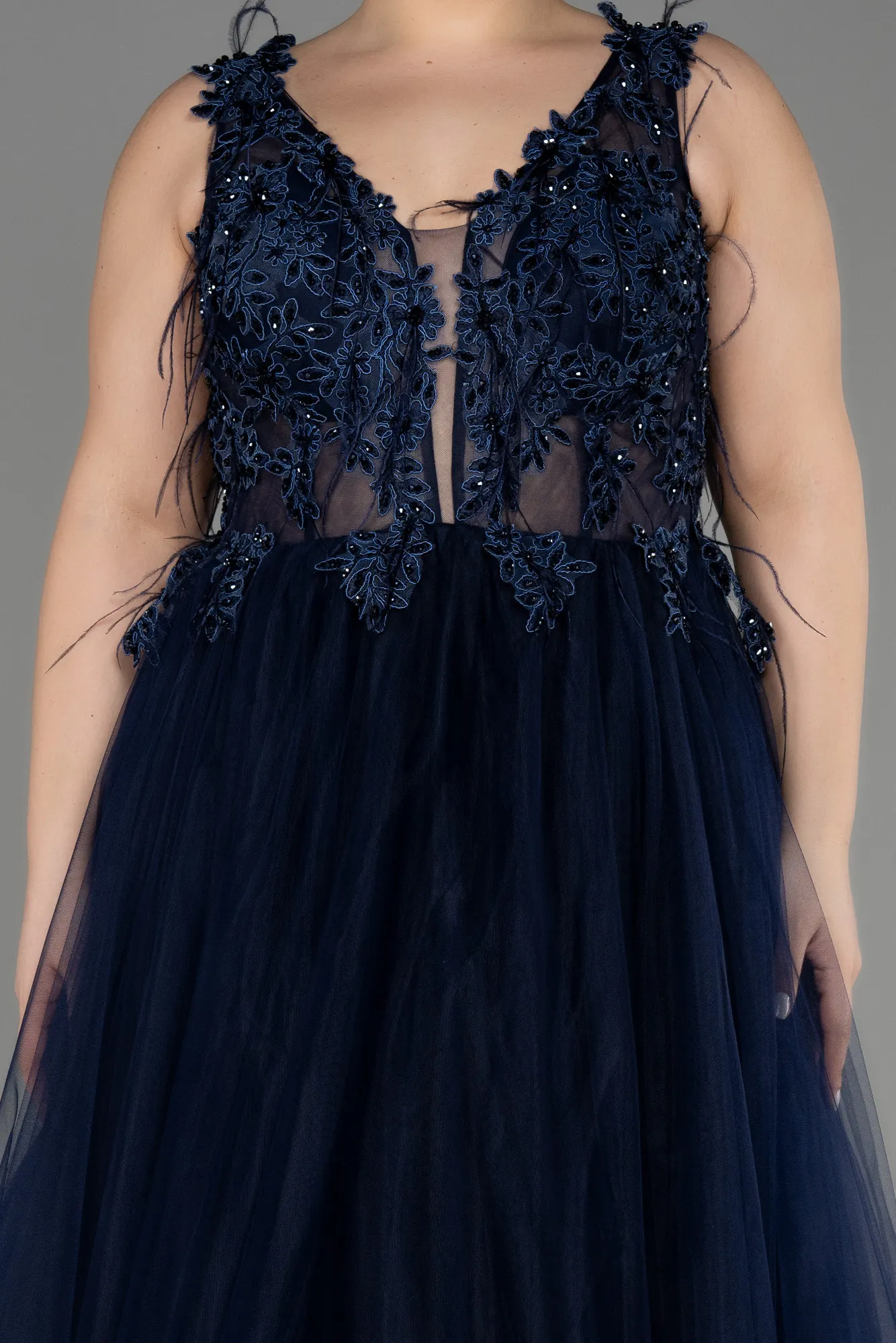 Long Plus Size Engagement Dress ABU3719