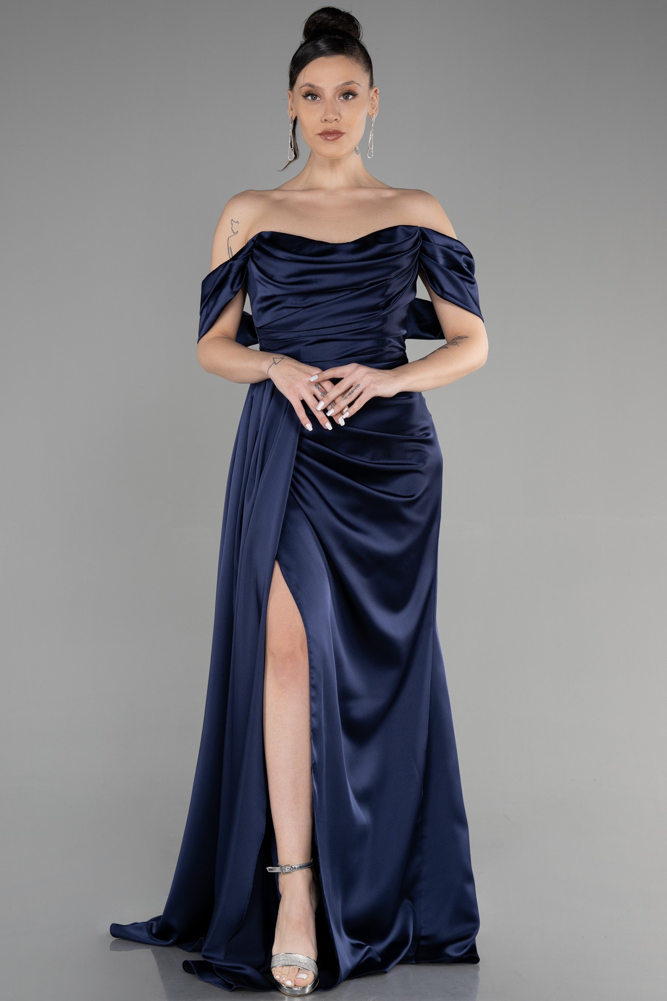 Long Satin Prom Gown ABU3514