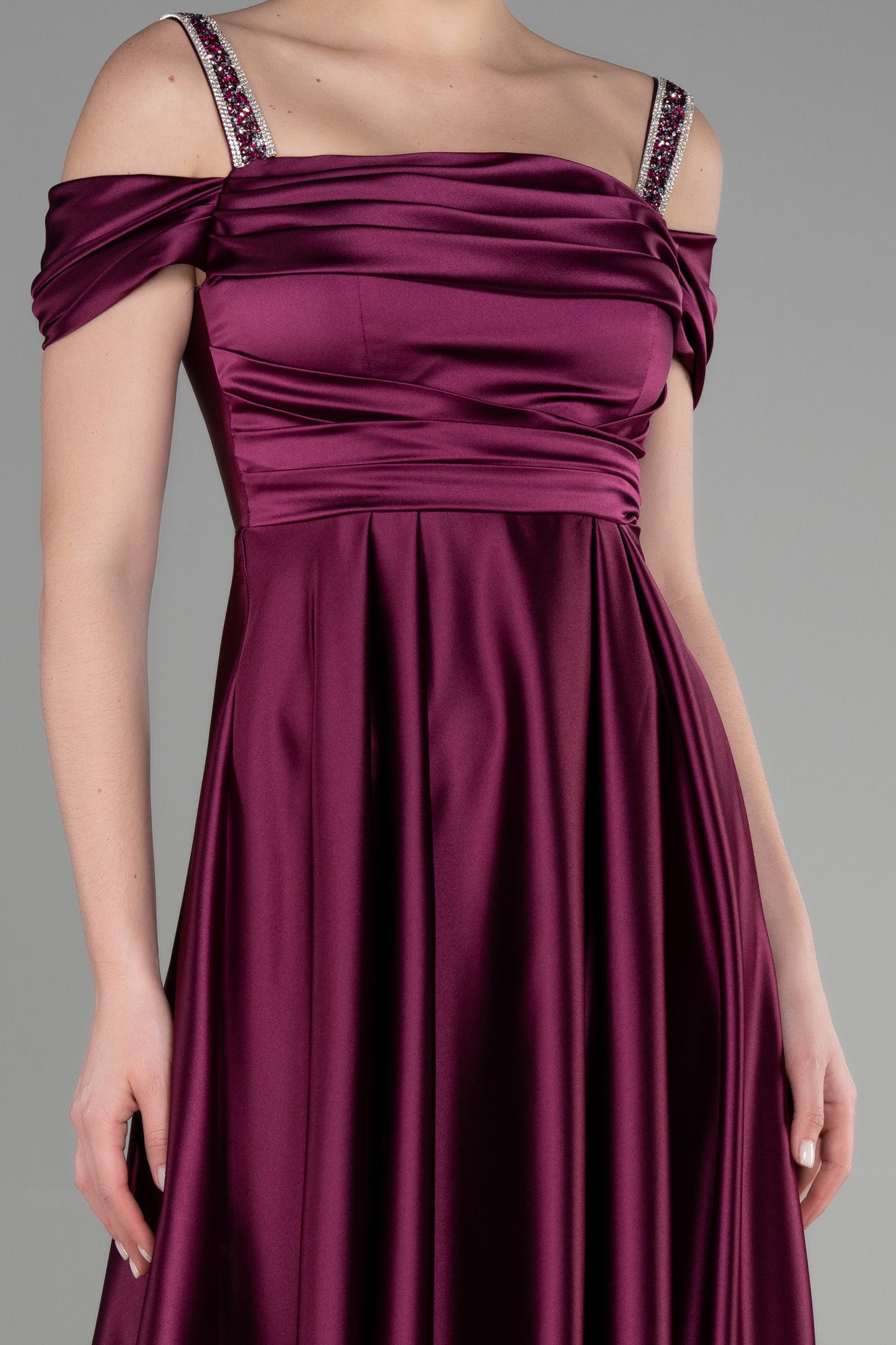 Long Satin Plus Size Evening Dress ABU3277