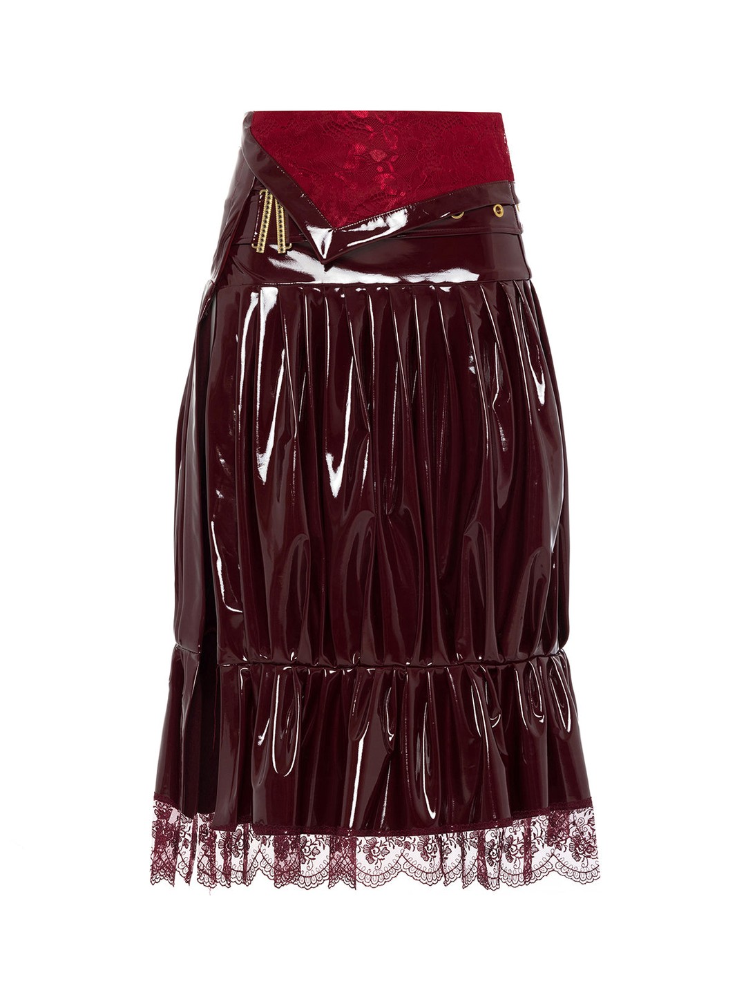 BADBLOOD ♥ Pleated Leather Wrap Skirt /追跡付 BADBLOOD ♥ Pleated Leather Wrap Skirt /追跡付 Studded