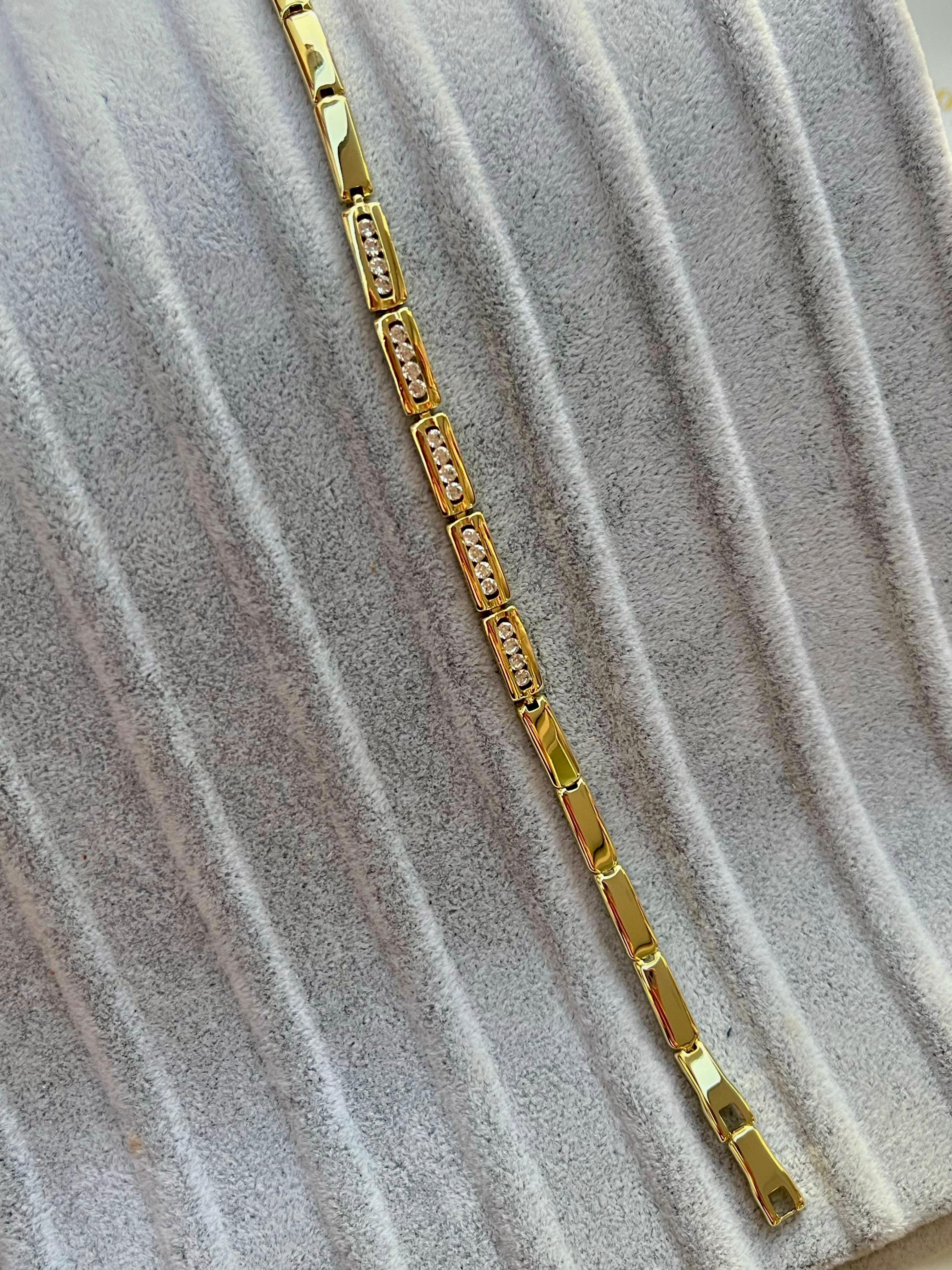 Vip 14k Sıralı Taş Bileklik