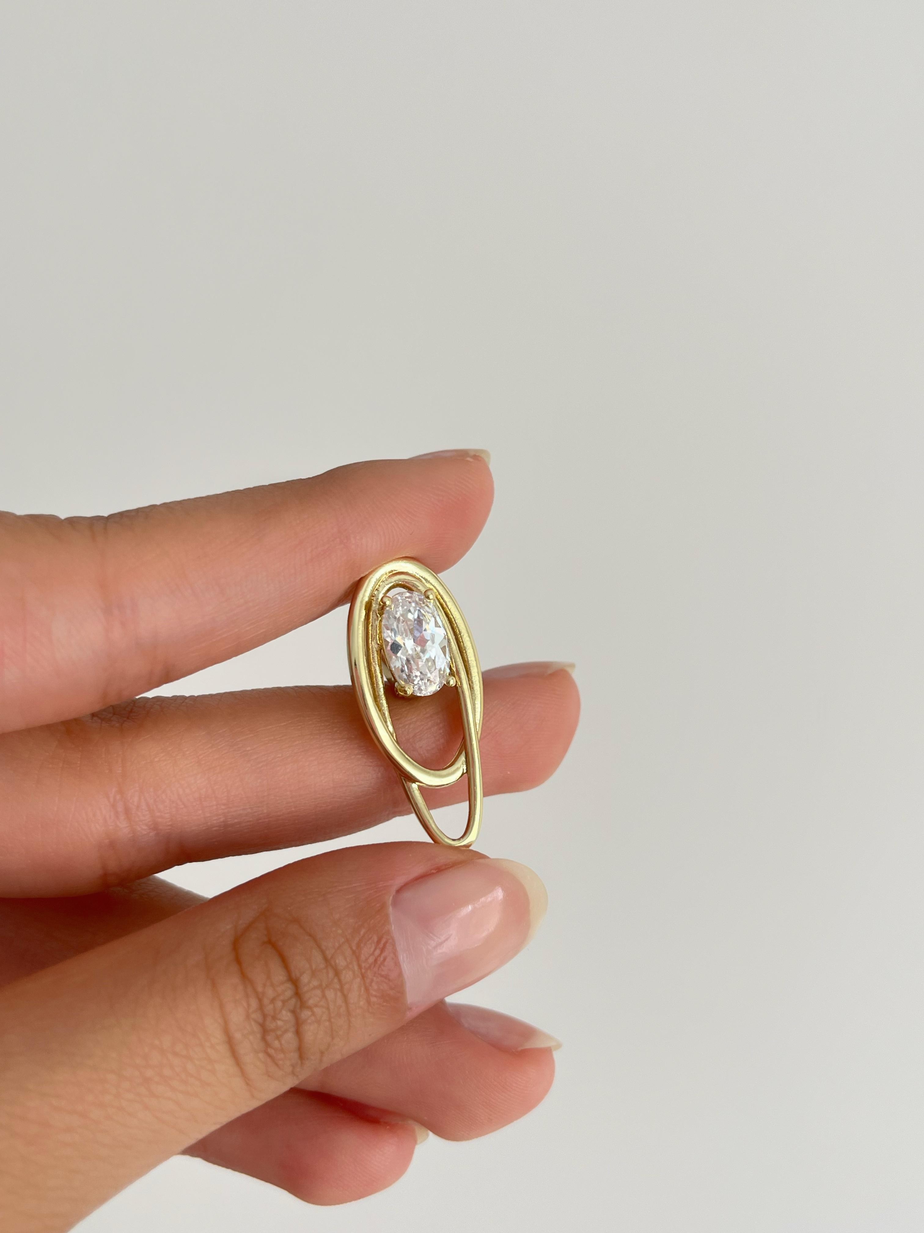 Vip 14k Tek Taş Küpe