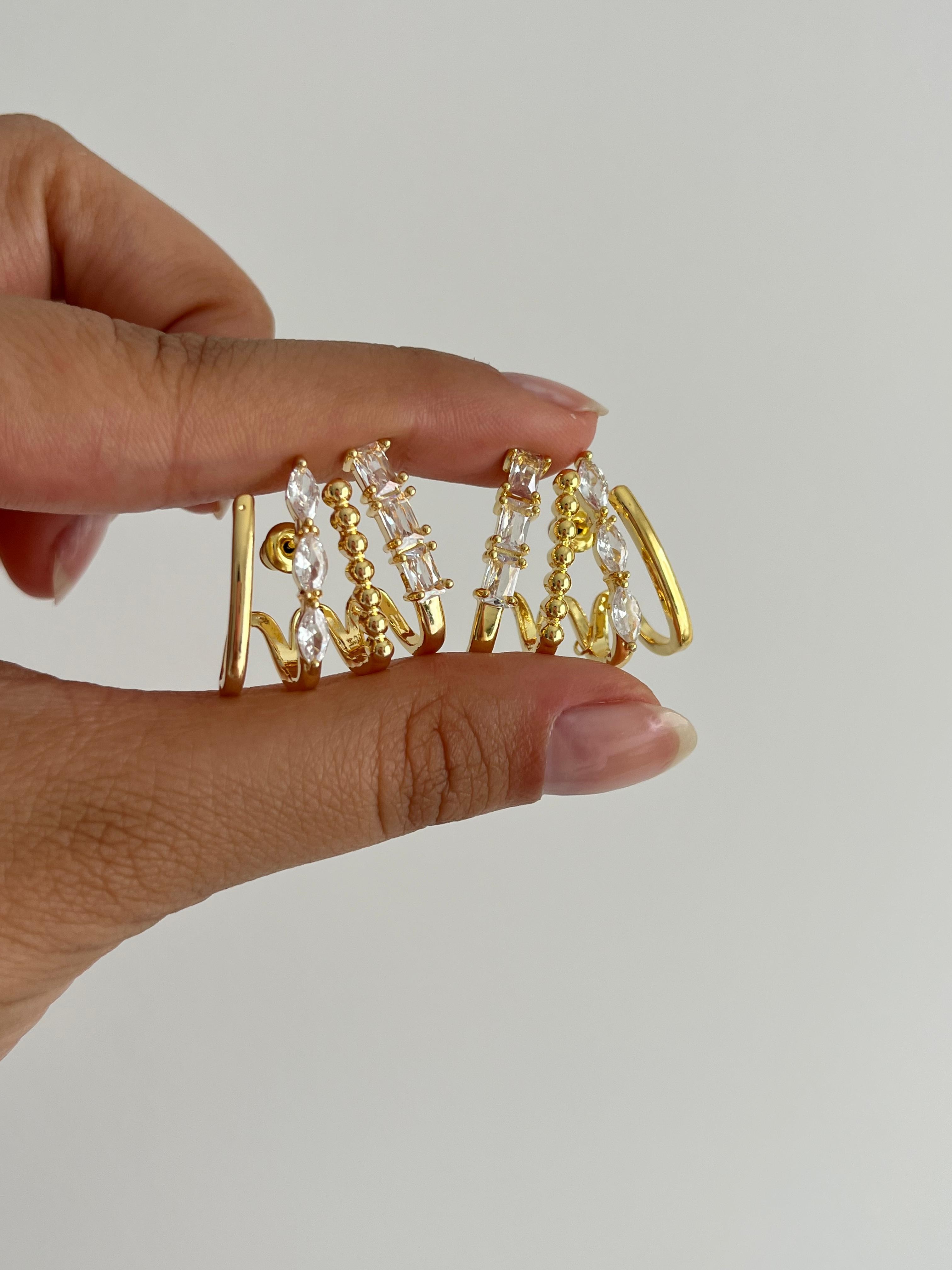 Vip 14k 4'lü Küpe