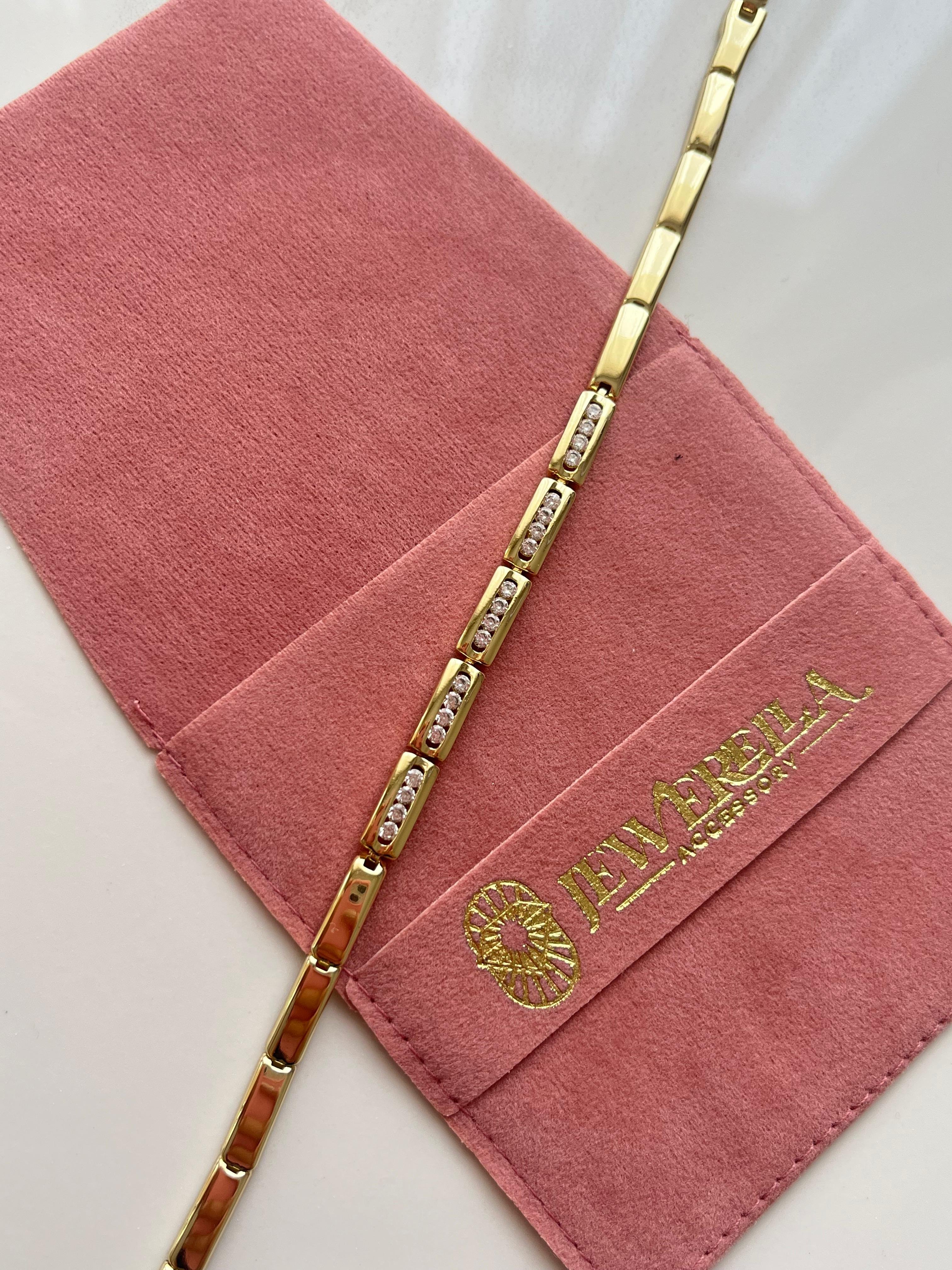 Vip 14k Sıralı Taş Bileklik