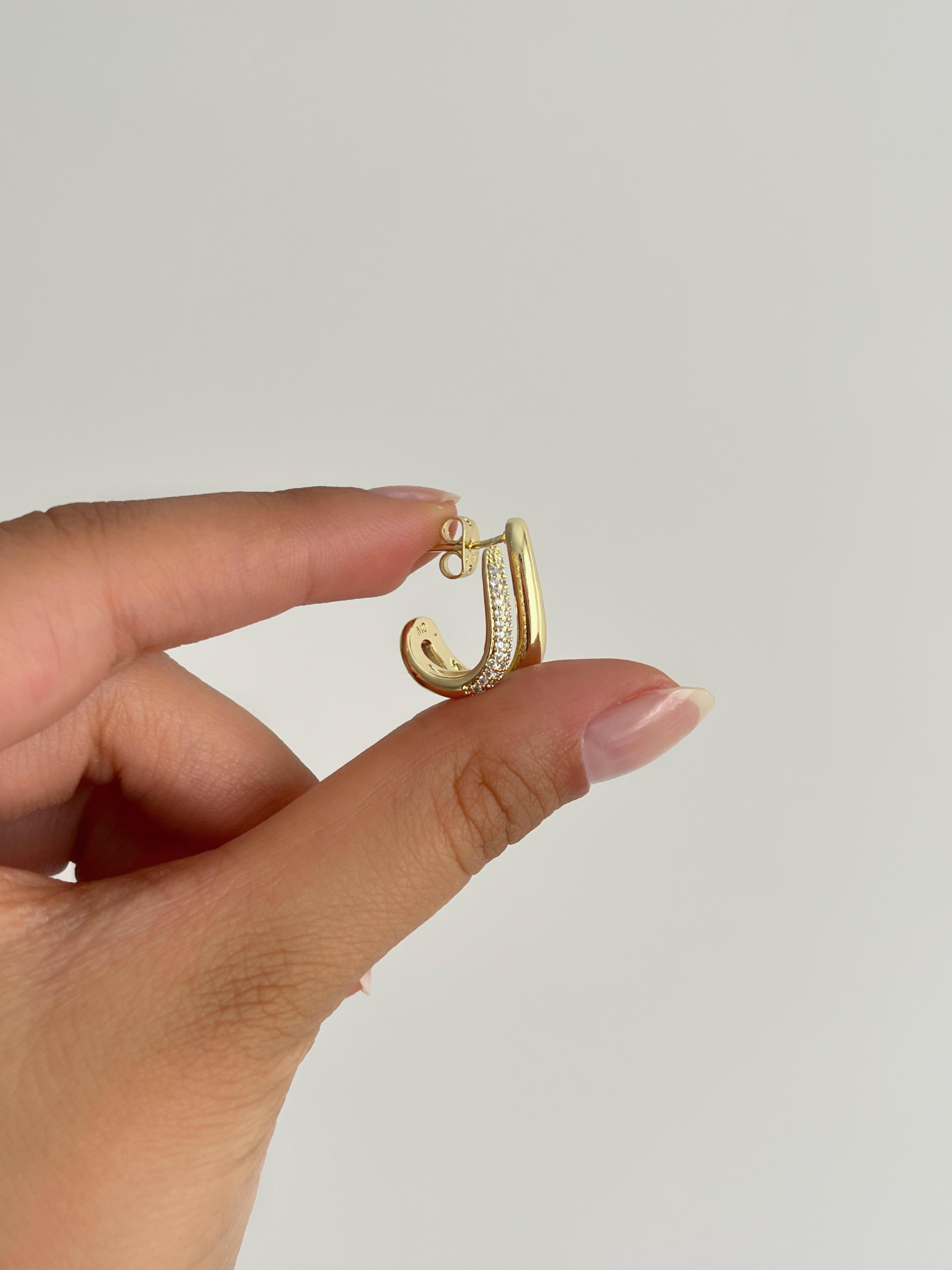 Vip 14k Çiftli Küpe