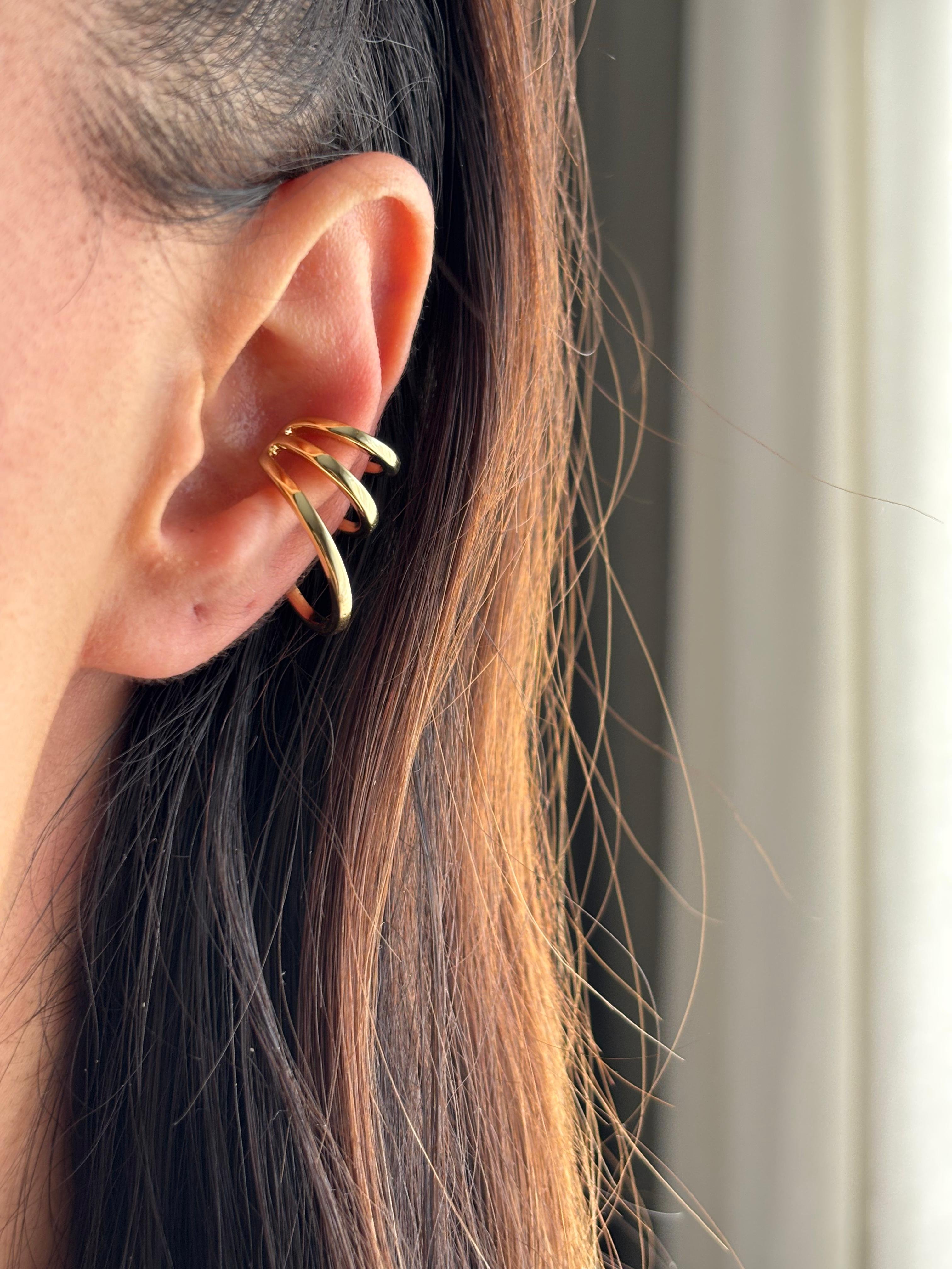 Çelik Üç Halka EarCuff