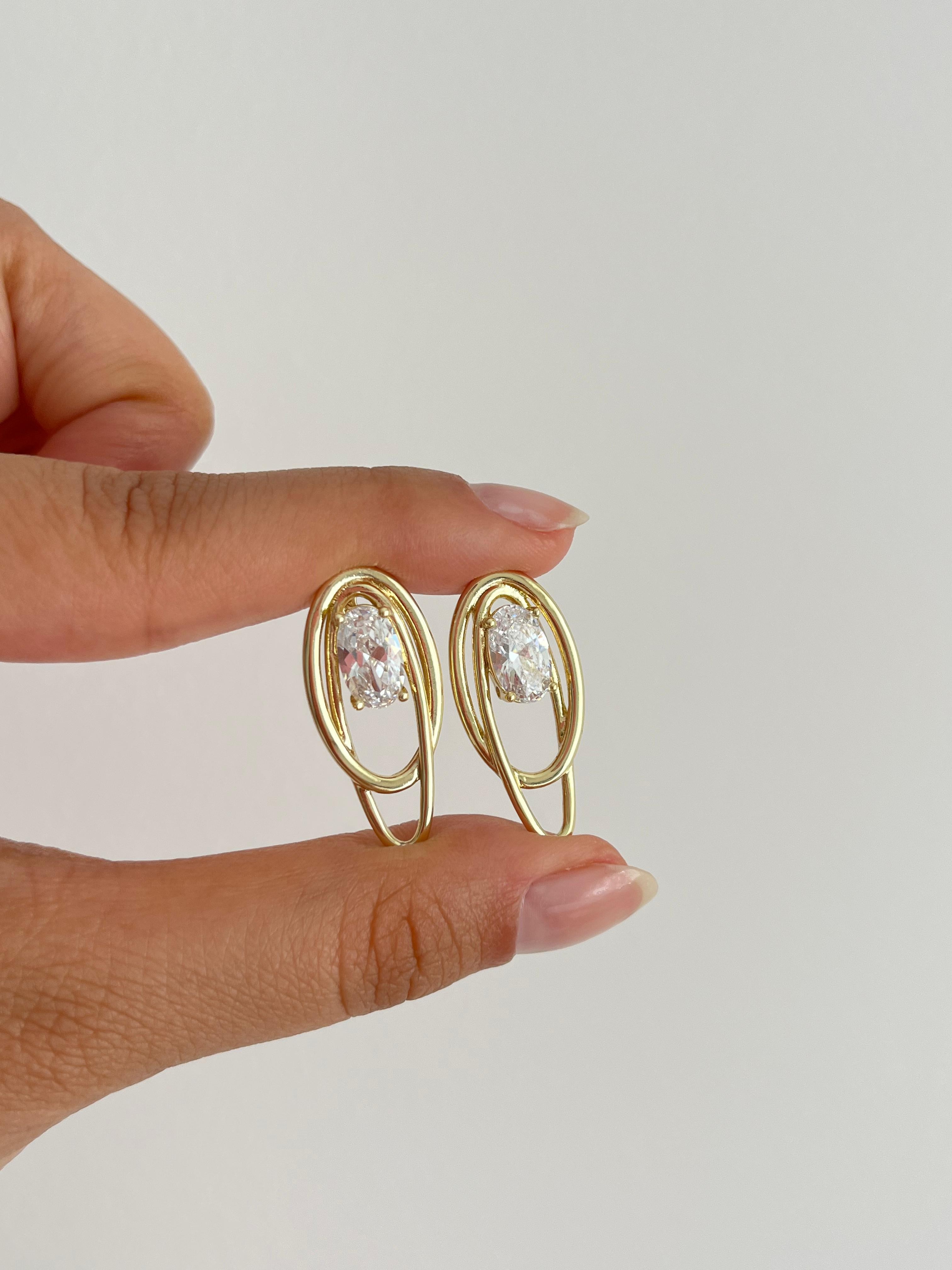 Vip 14k Tek Taş Küpe