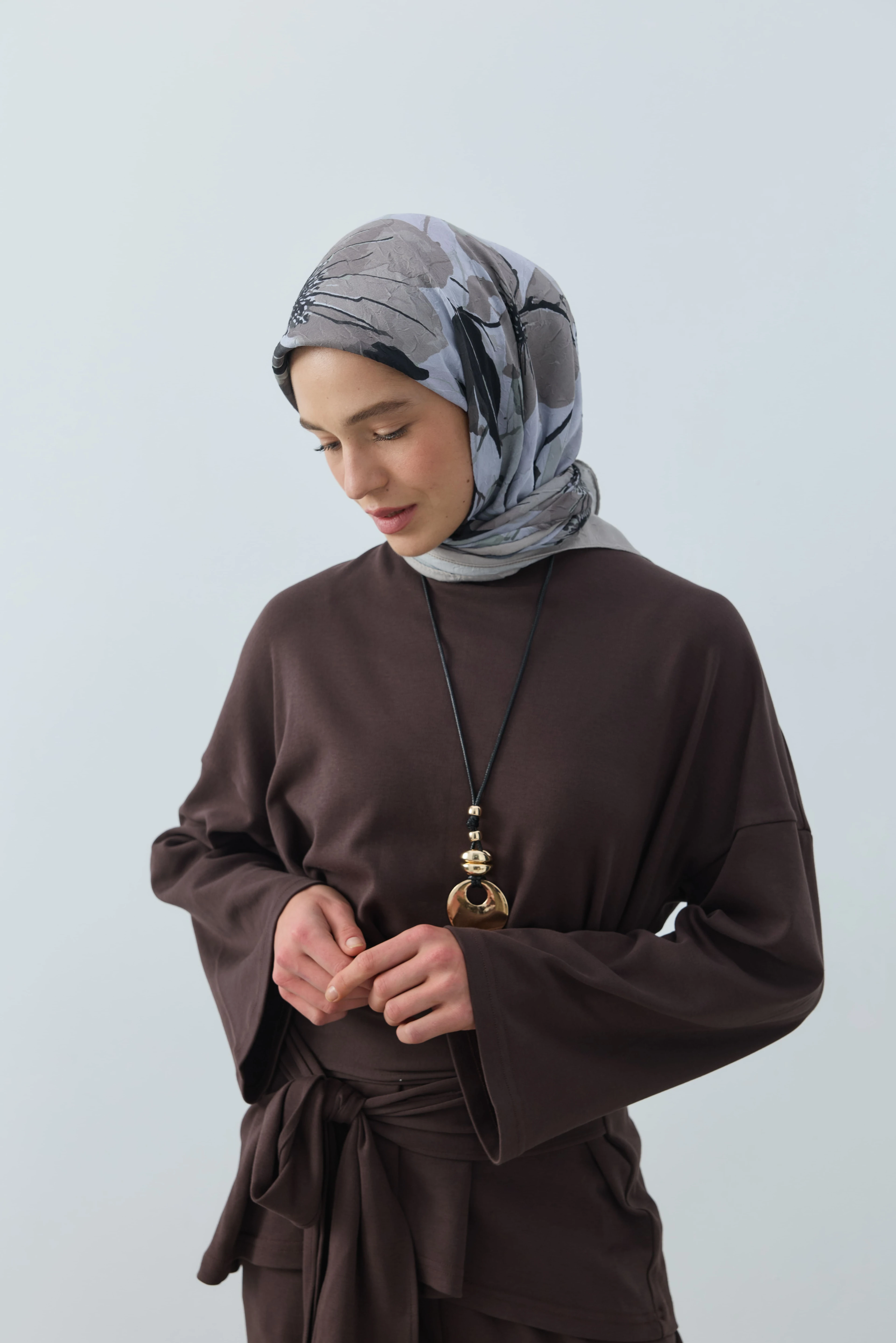 Solena Desen Bambu Eşarp - İğde