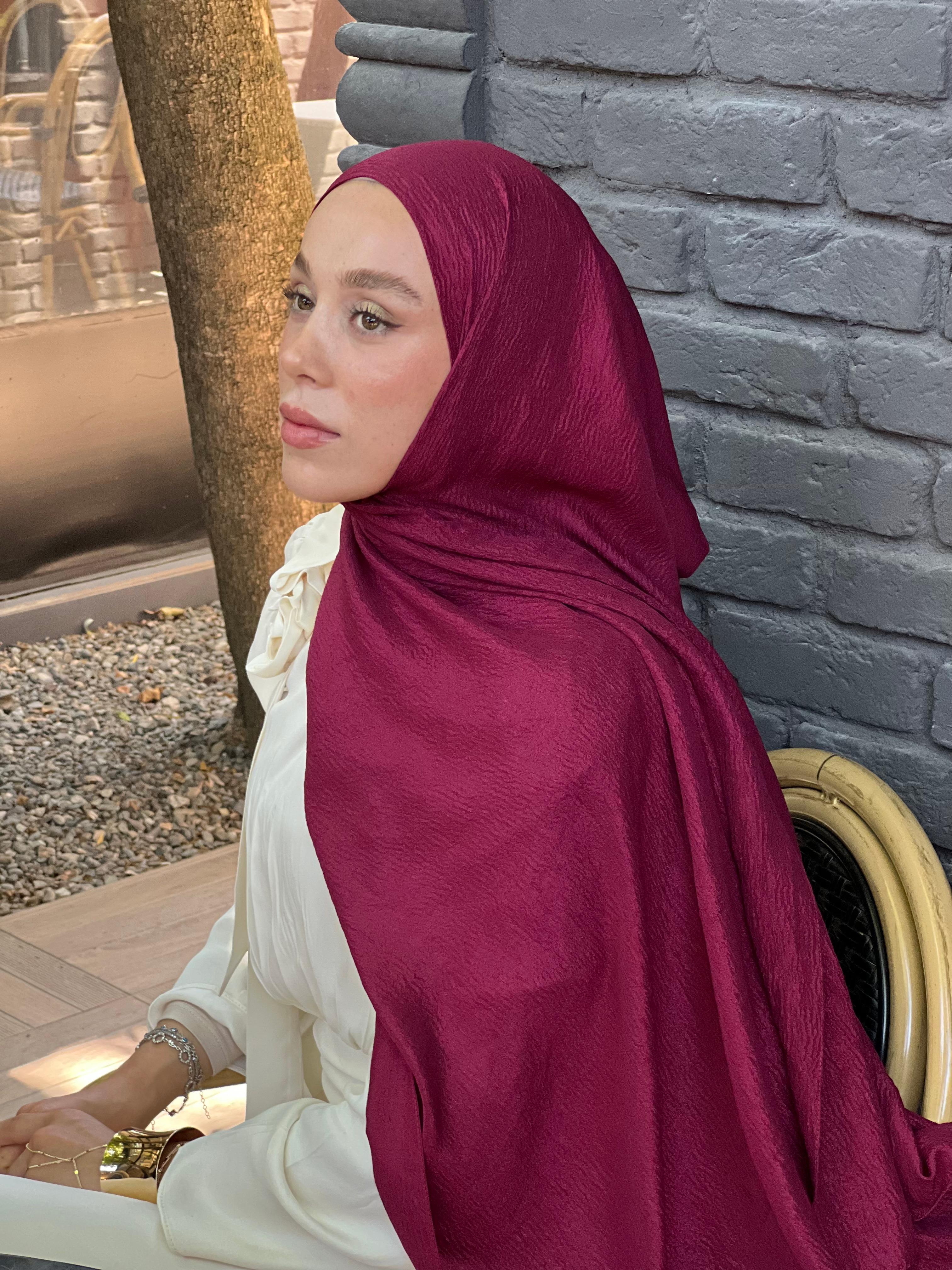 Diamond Organze Serisi Şal - Bordo