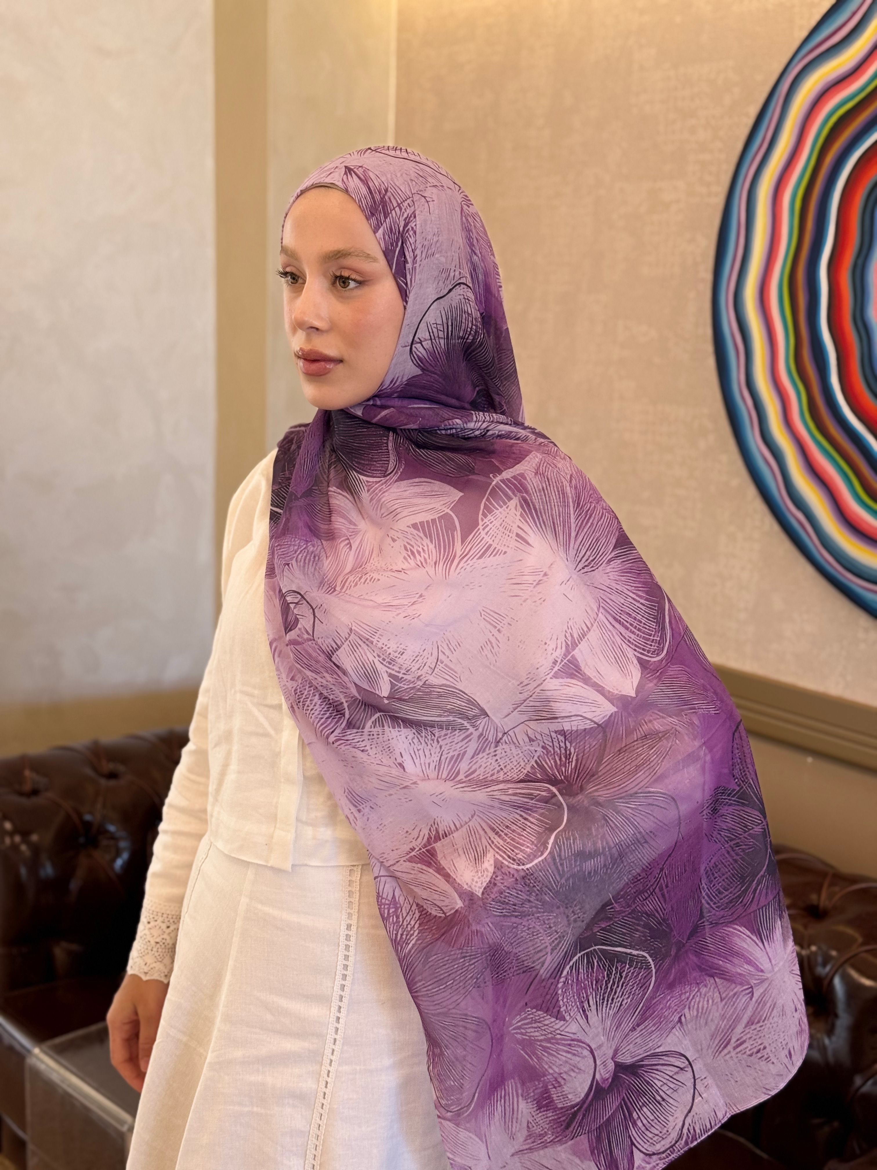 Esilda Desen Aya Şal - Vintage Rose