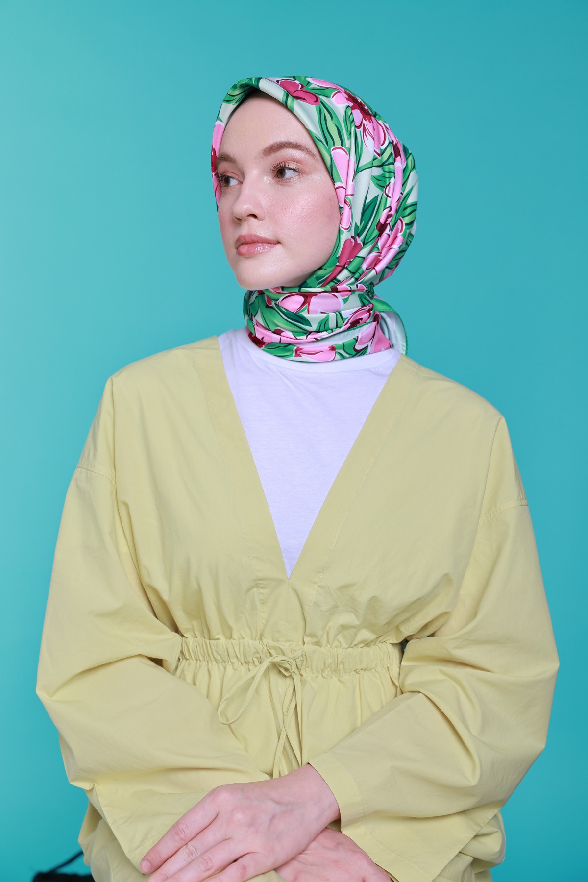 Florie Twill Scarf - Green