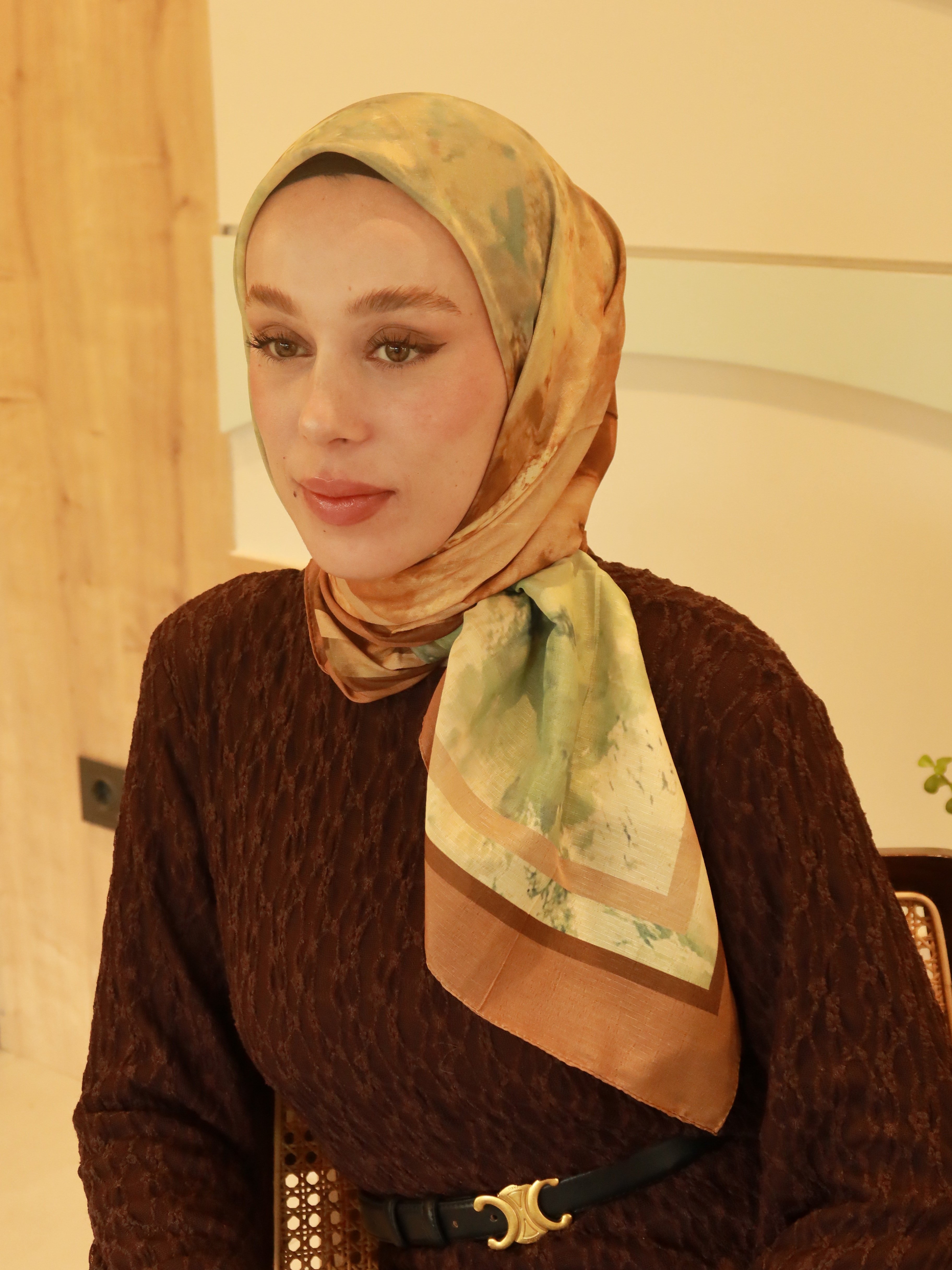 Eterya Desen Lina Eşarp - Karamel