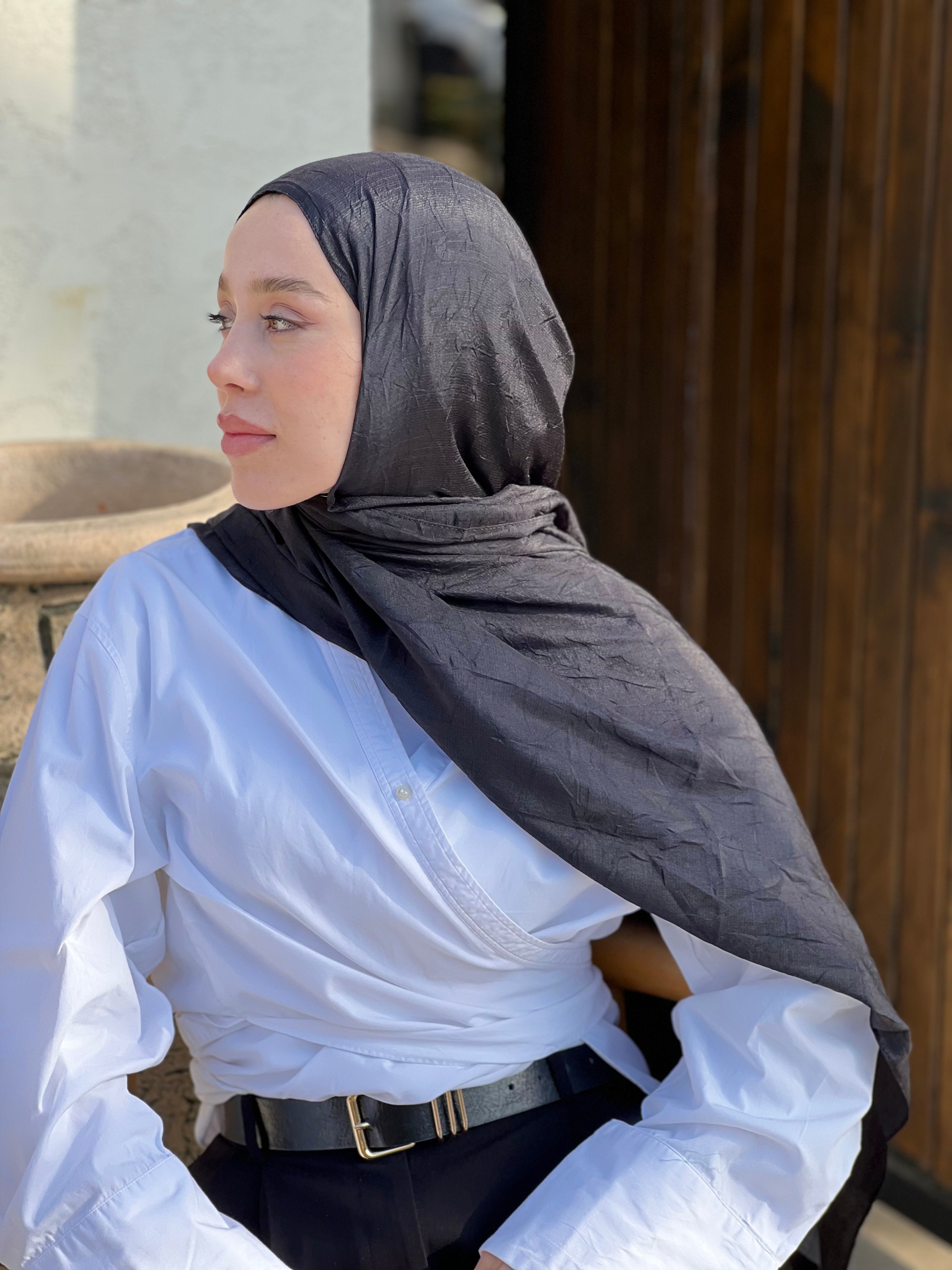 Gloss Kraş Şal - Siyah