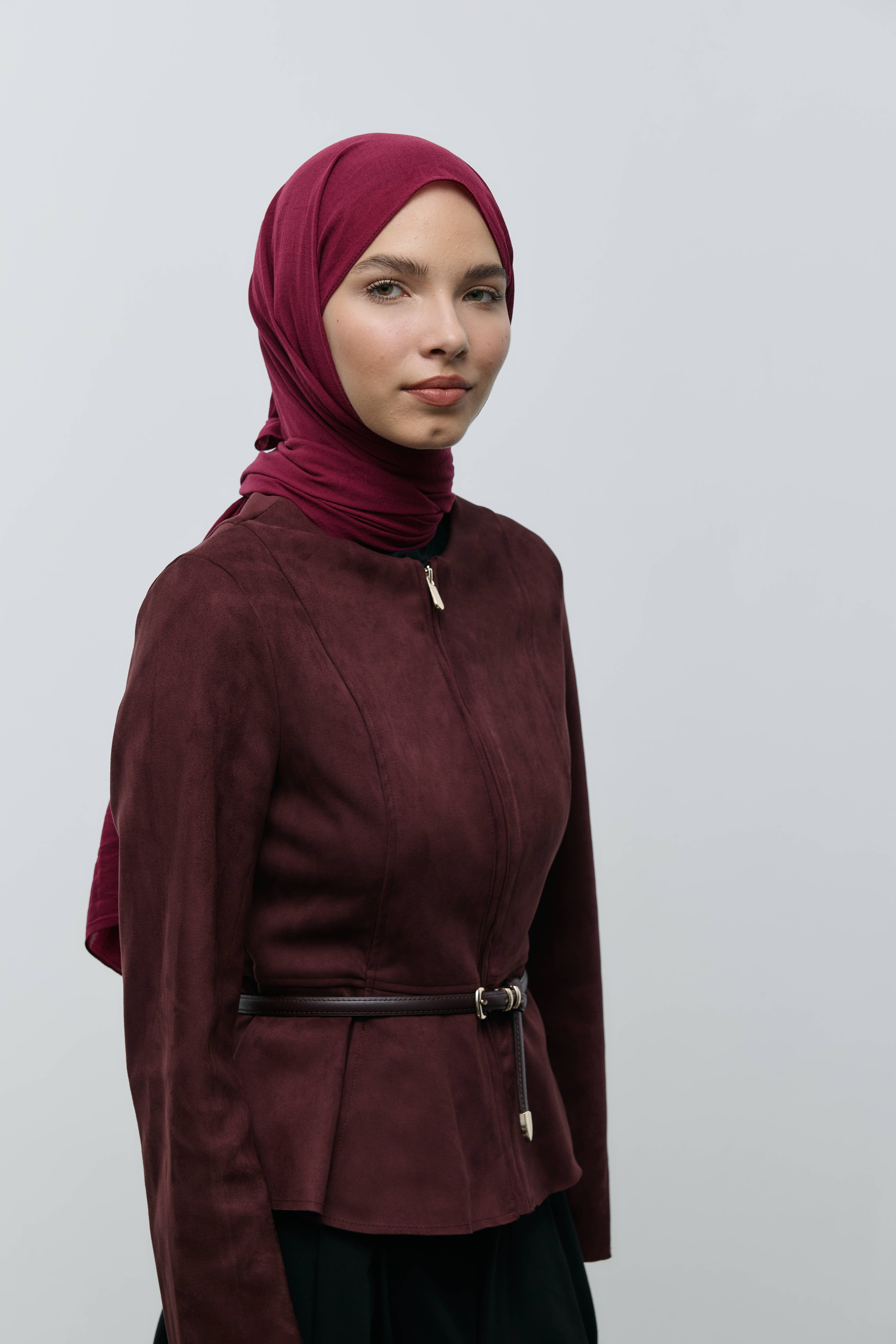 Krash Cotton Shawl - Cherry