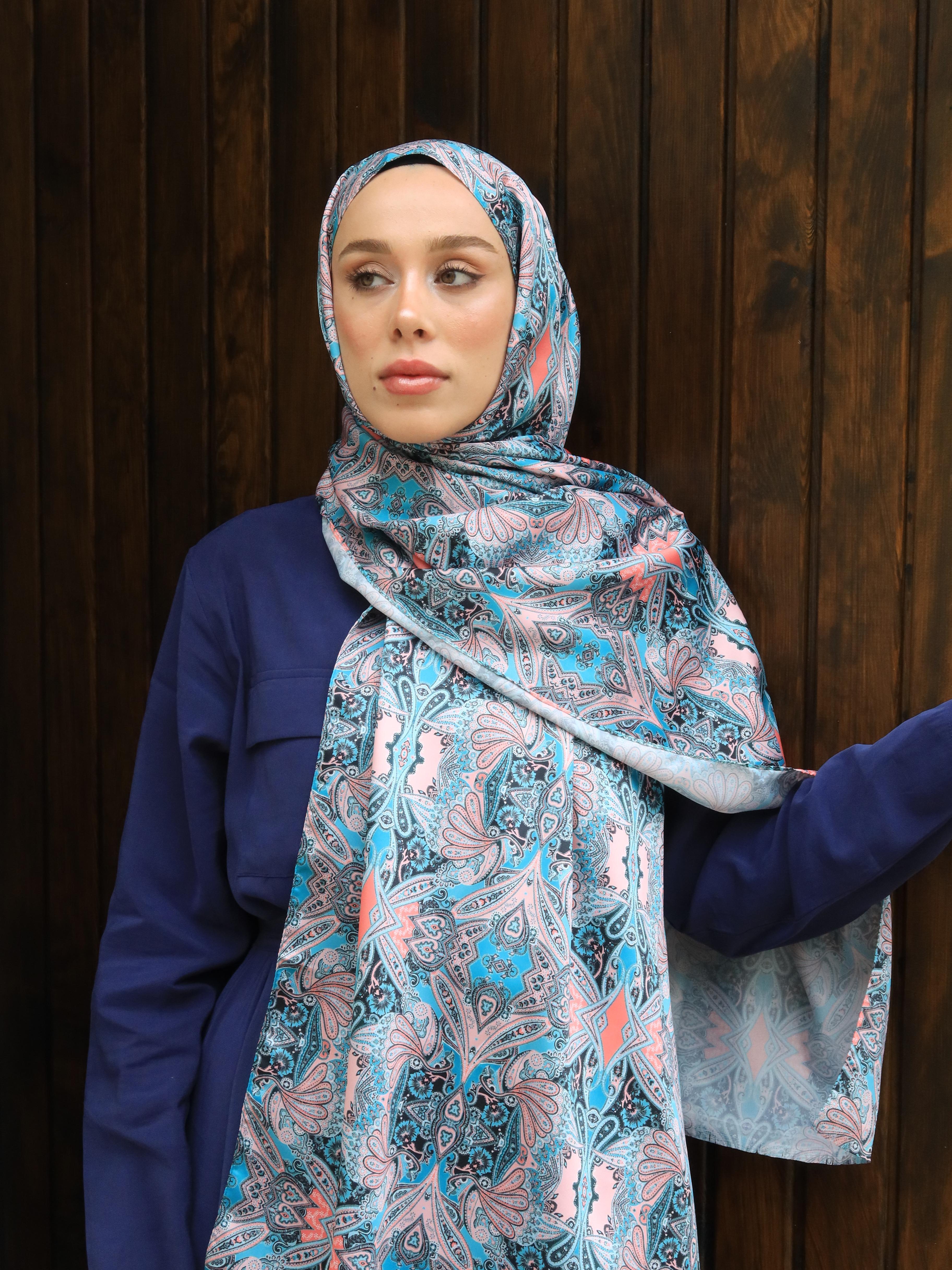 İpeksi Şal Cashmere Desen - Mercan