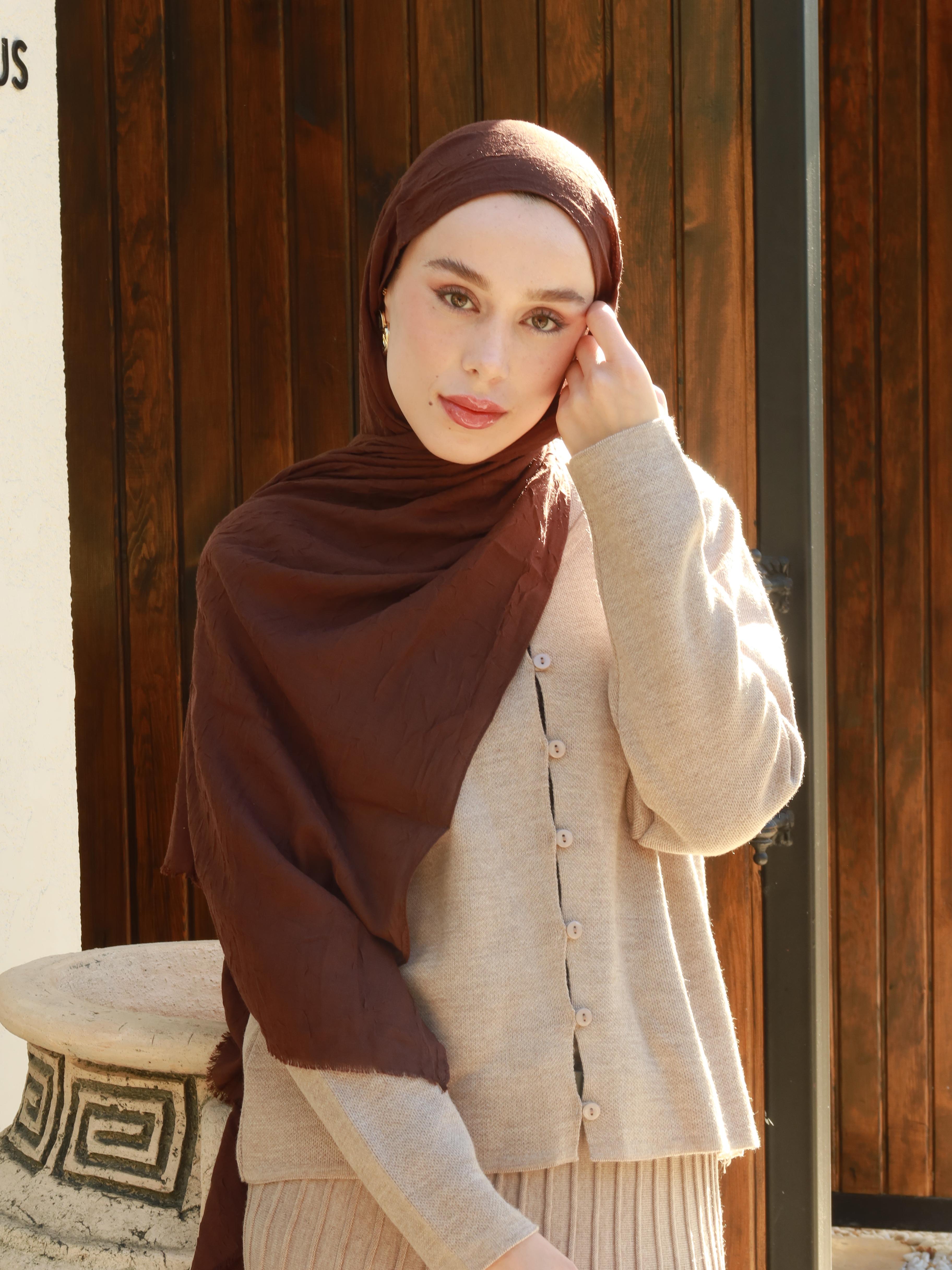 Modal Krash Shawl - Acı Kahve