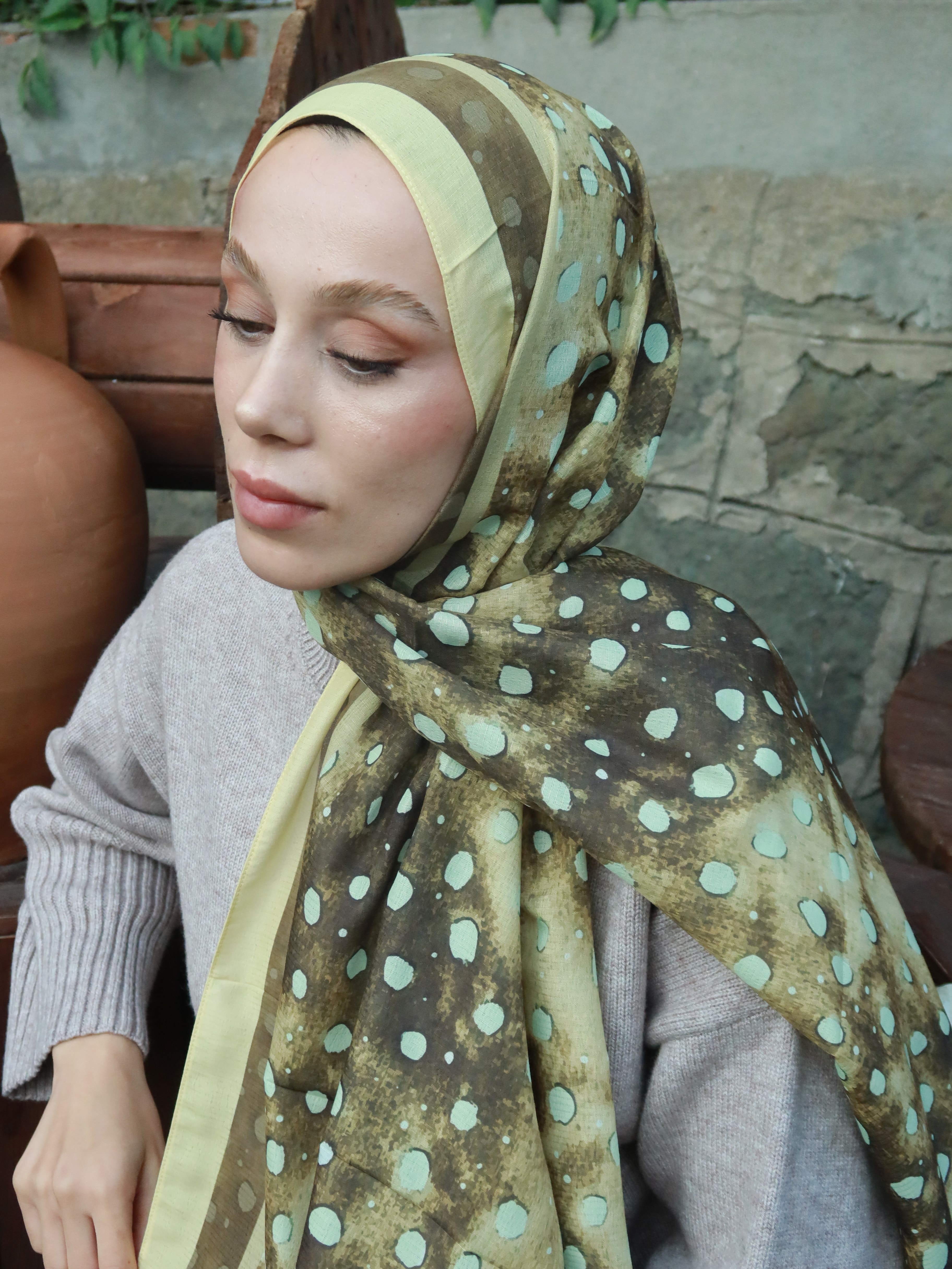 Geyik Desen Lina Şal