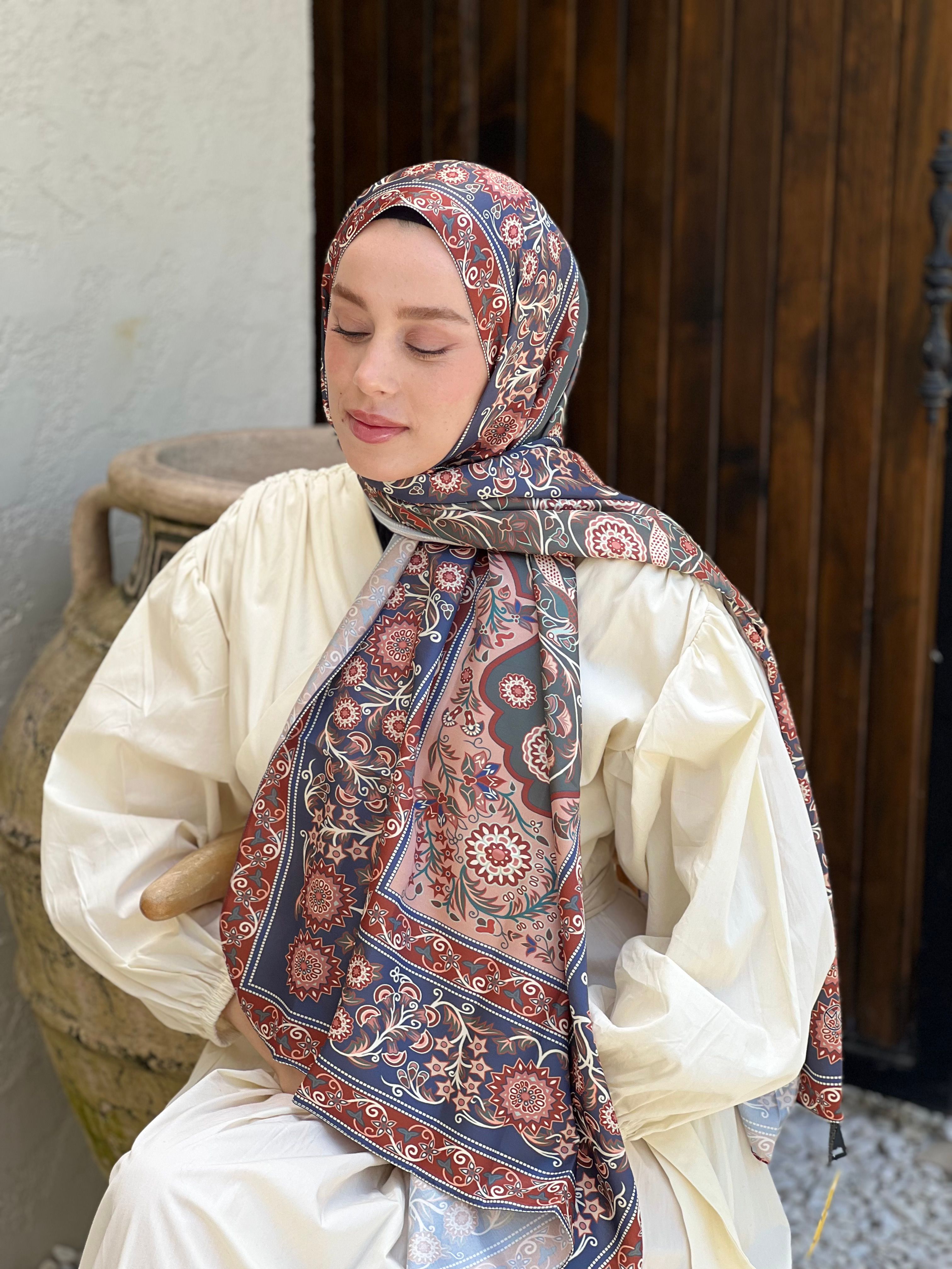 Gülce Desen Tanca Şal - Kahverengi