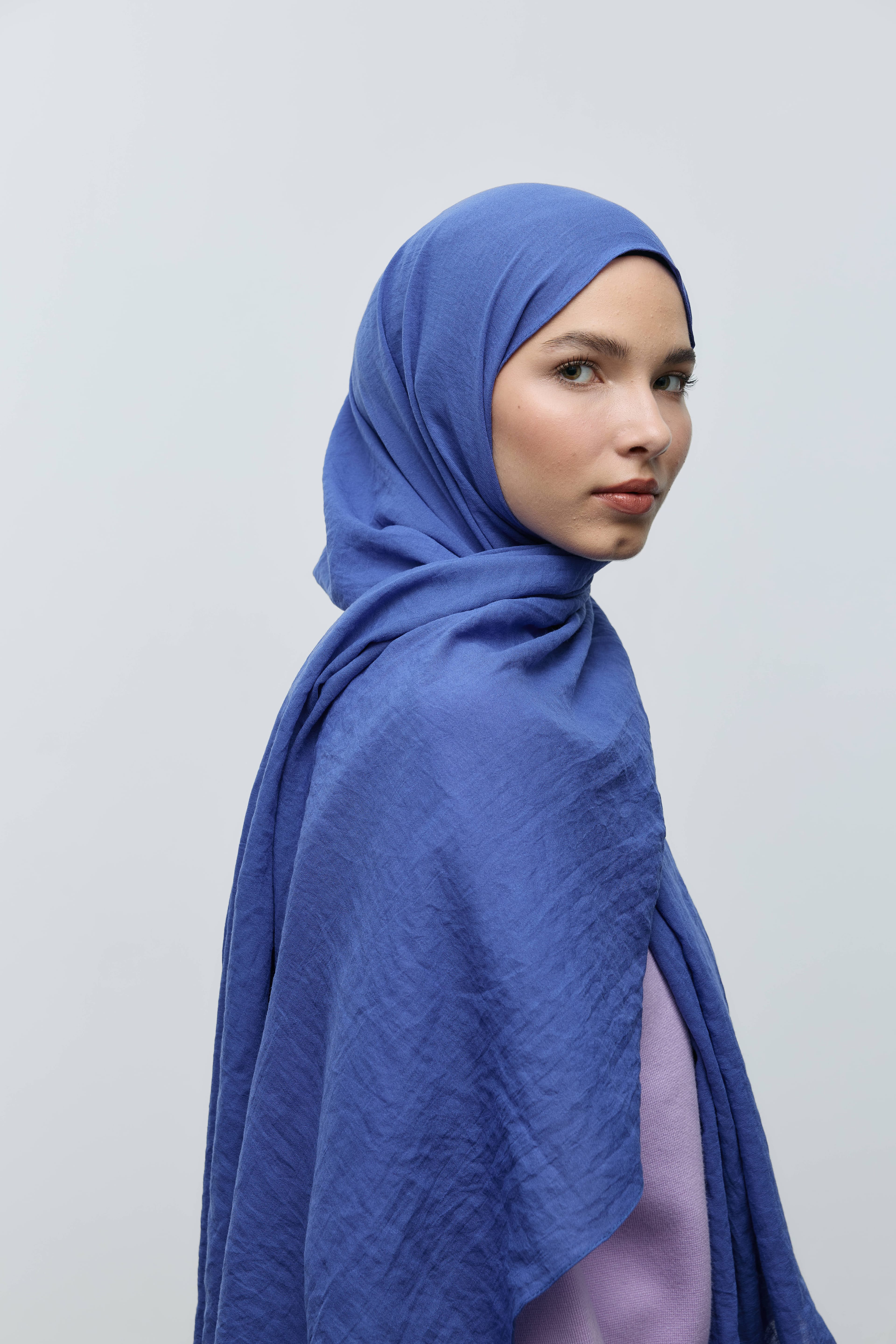Krash Cotton Shawl - Dark Blue