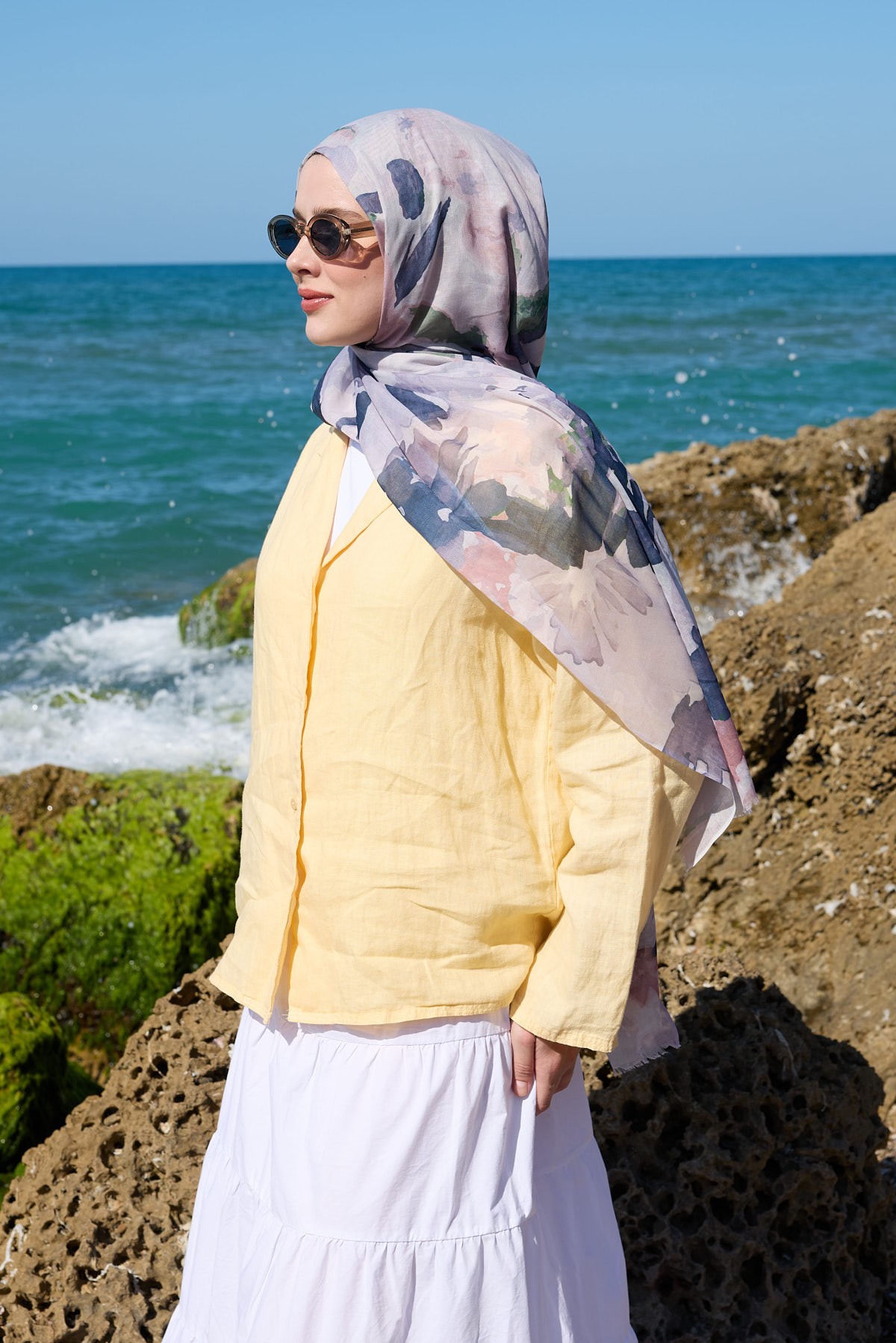 Mirelya Desen Aya Şal - Lila