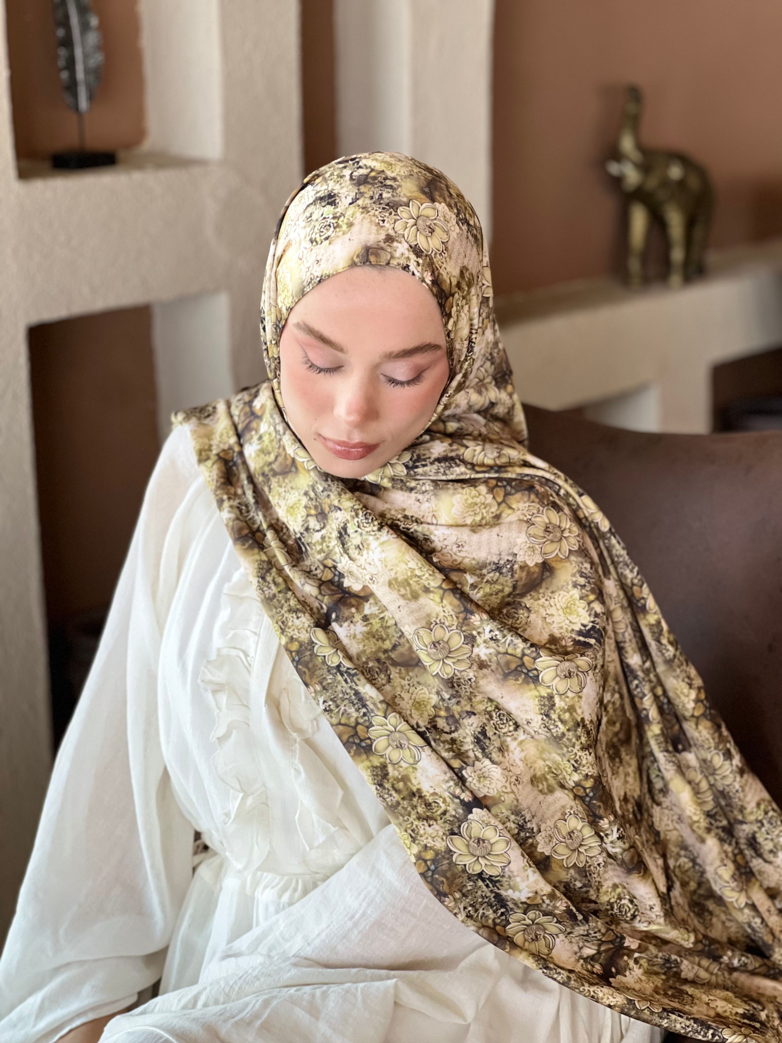 Zemheri Pattern Twill Shawl - Bronze