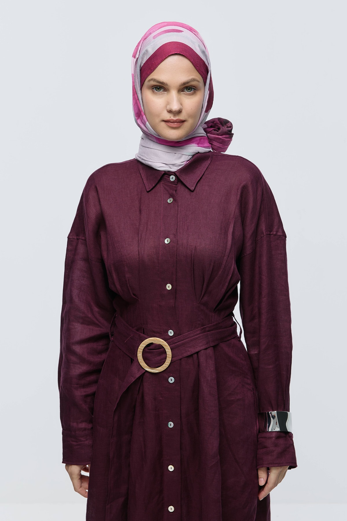 Eylül Desen Bambu Şal - Royal
