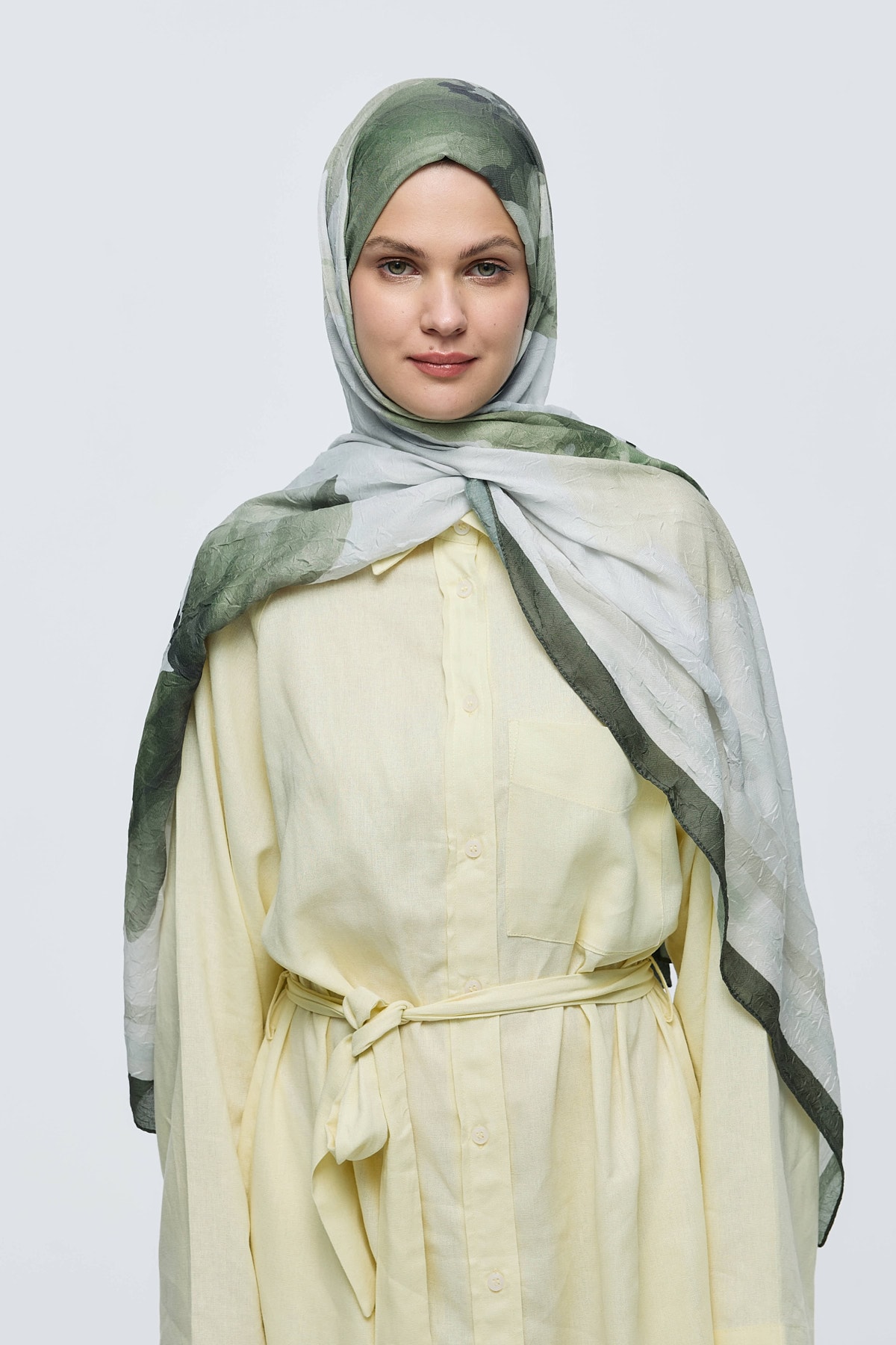 Eylül Desen Bambu Şal - Kamuflaj