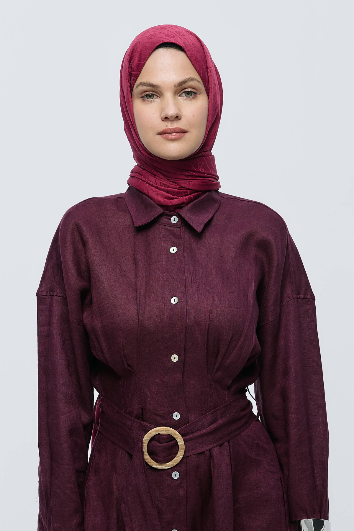 İpeksi Jakar Serisi Mk Line Desen - Bordo