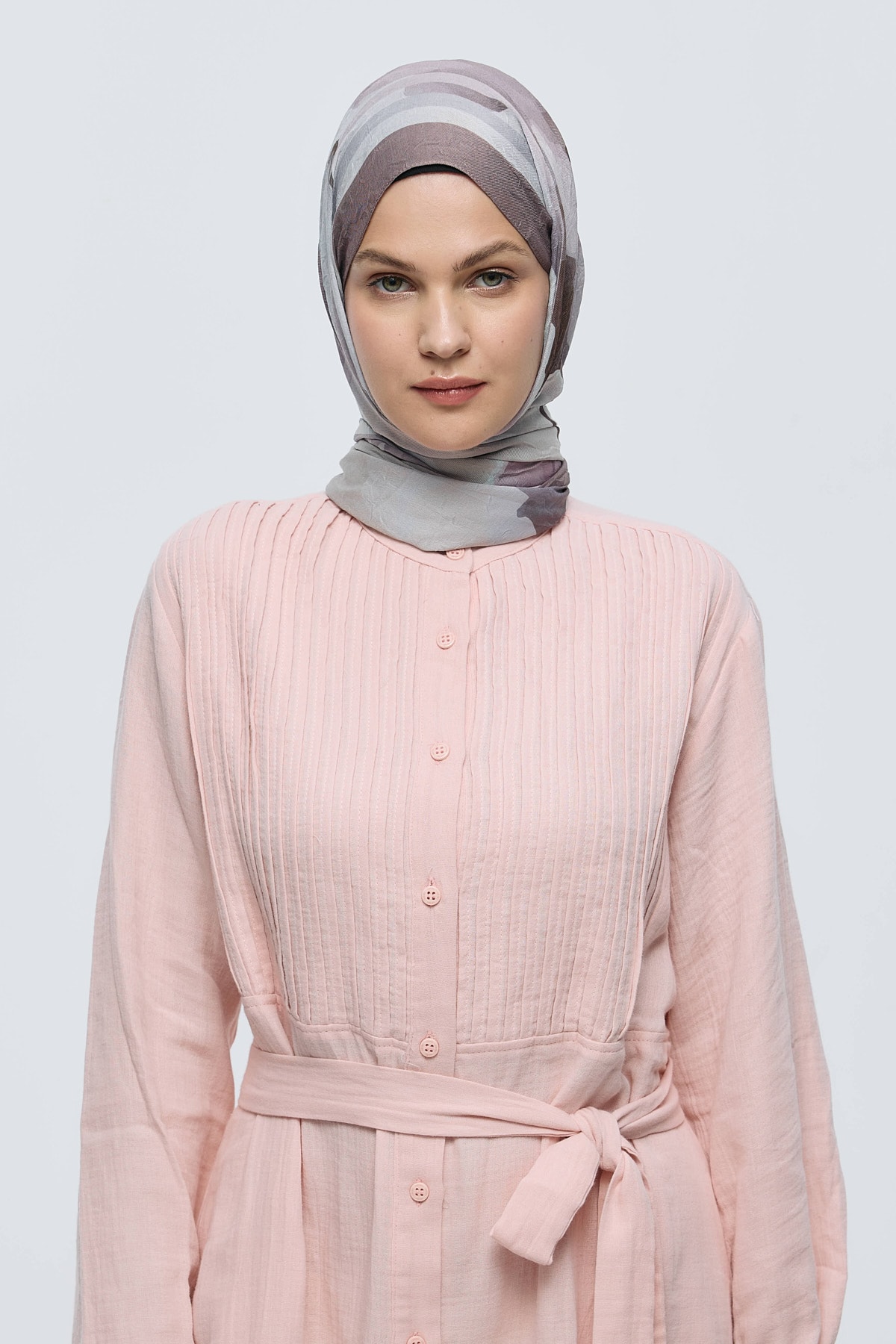 Eylül Desen Bambu Şal - Tozlu Kahve