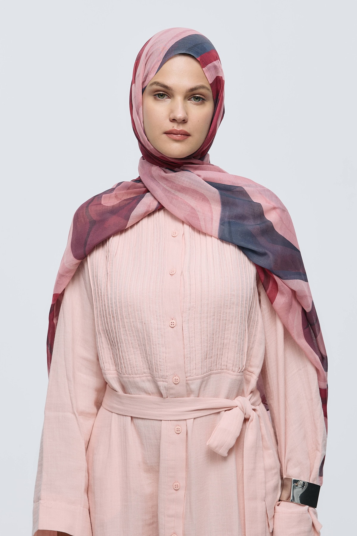 Myris Desen Aya Şal - Vişne