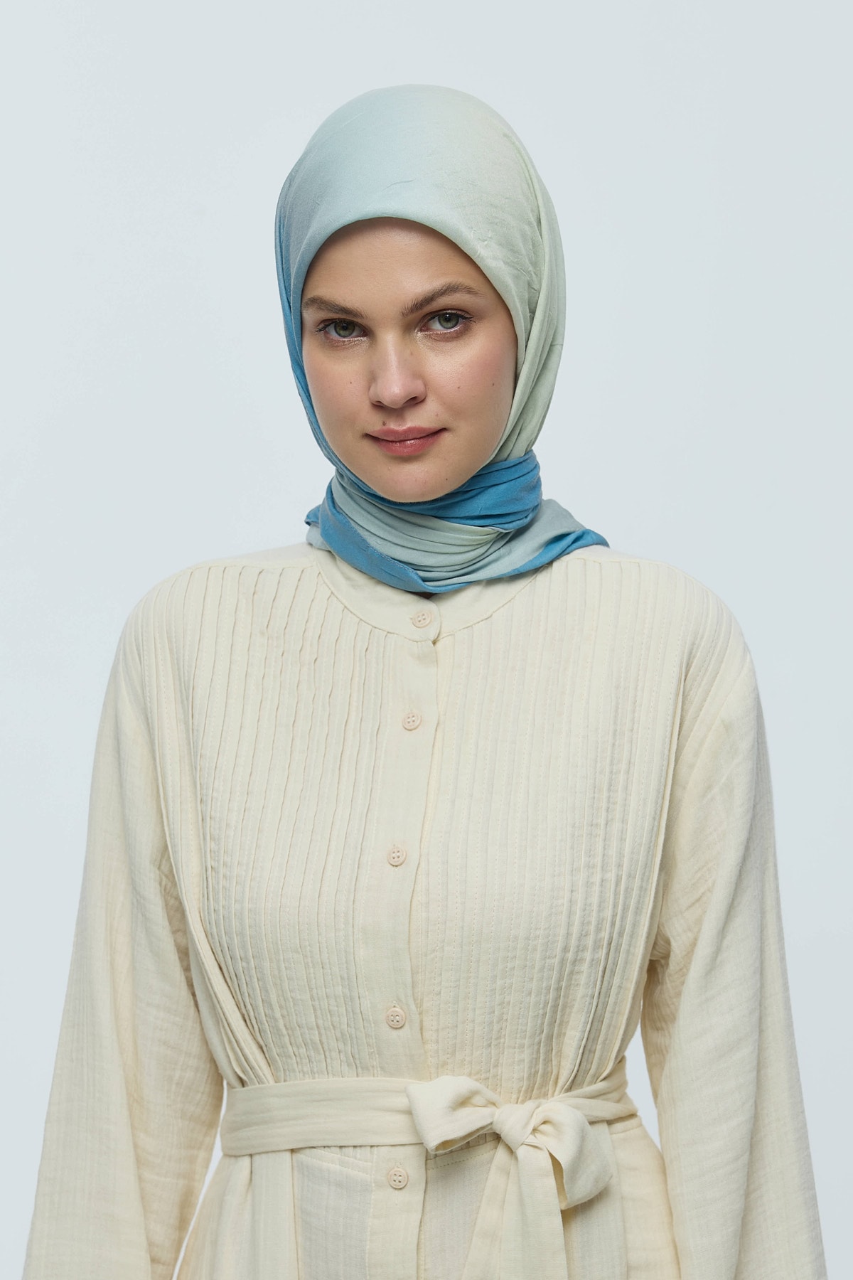 Mirora Desen Bambu Eşarp - Su yeşili
