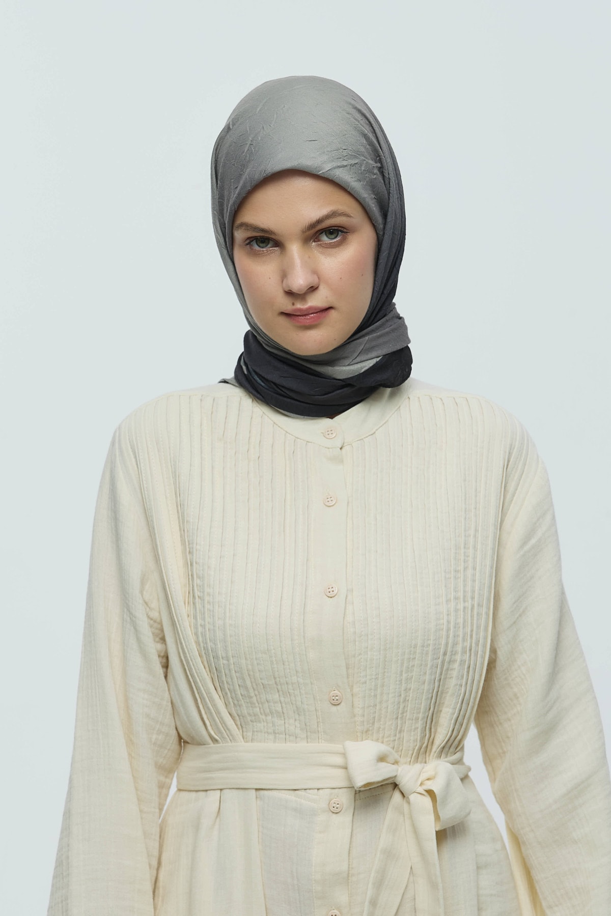Mirora Desen Bambu Eşarp - Siyah