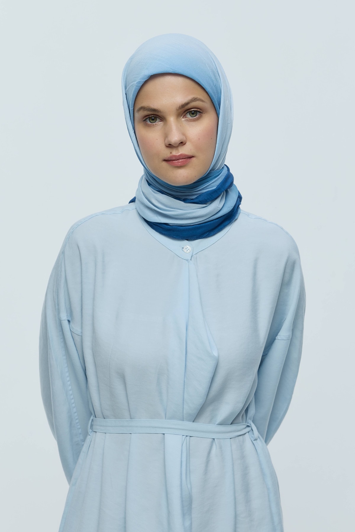 Mirora Desen Bambu Eşarp - İndigo